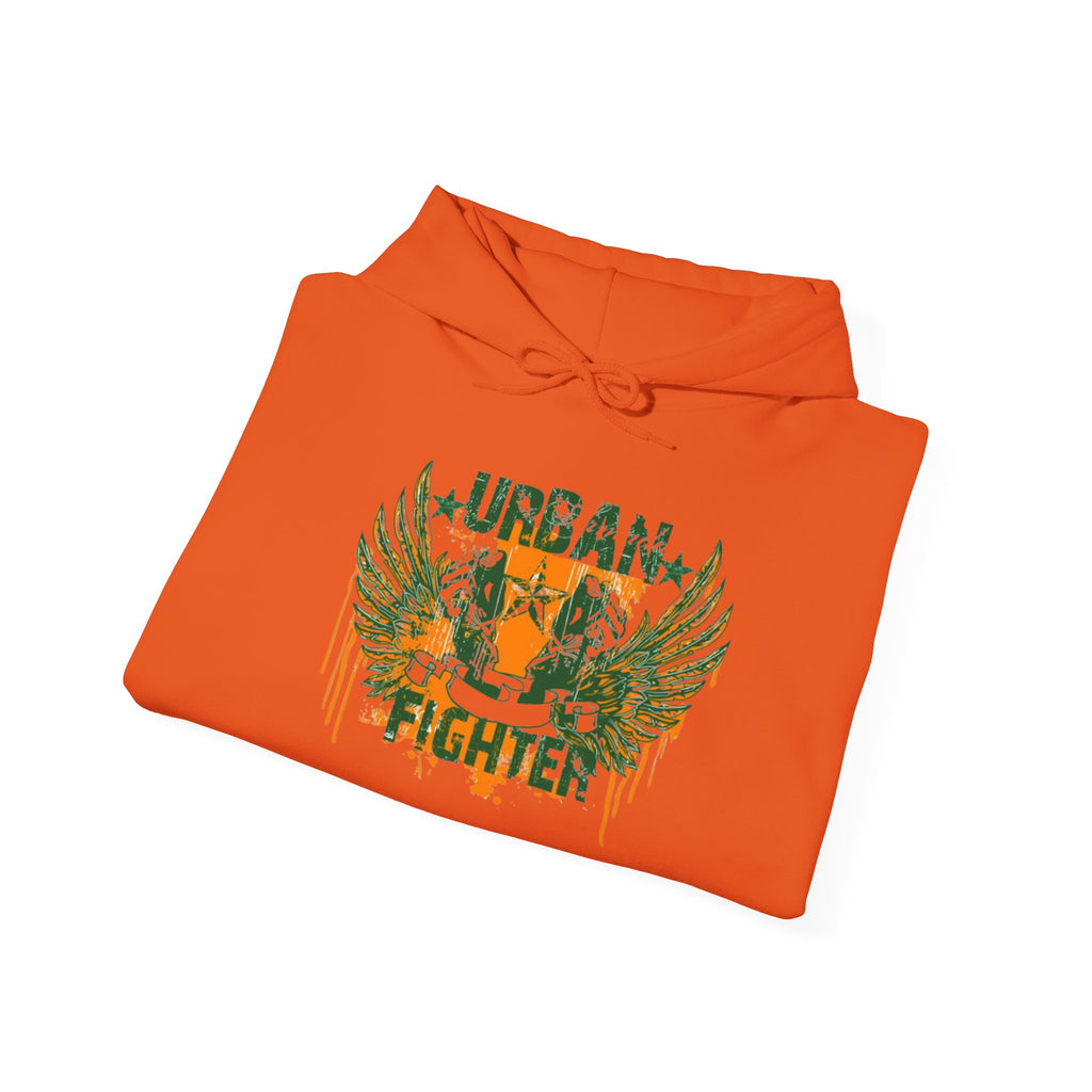 Urban Fighter Hoodie — Vintage Winged Tiger Graphic Sweatshirt