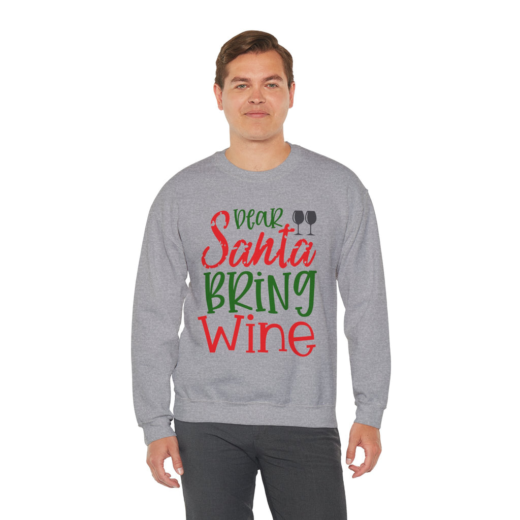 Dear Santa Bring Wine Sweatshirt