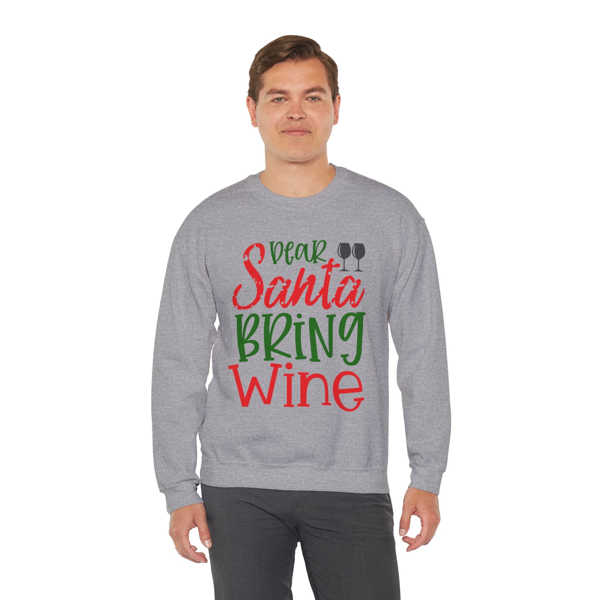 Dear Santa Bring Wine Sweatshirt