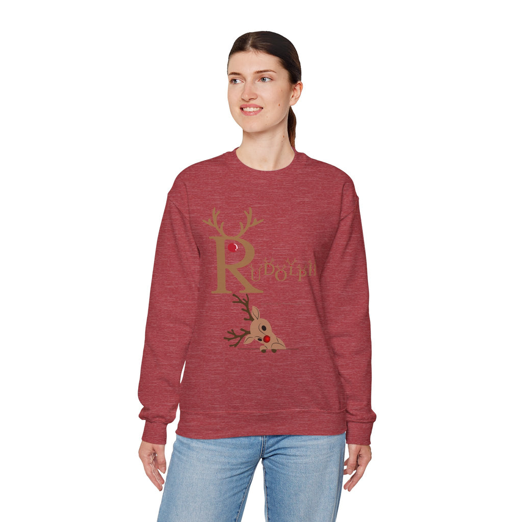 Rudolph "Nose So Bright, Mood So Right" Christmas Crewneck Sweatshirt
