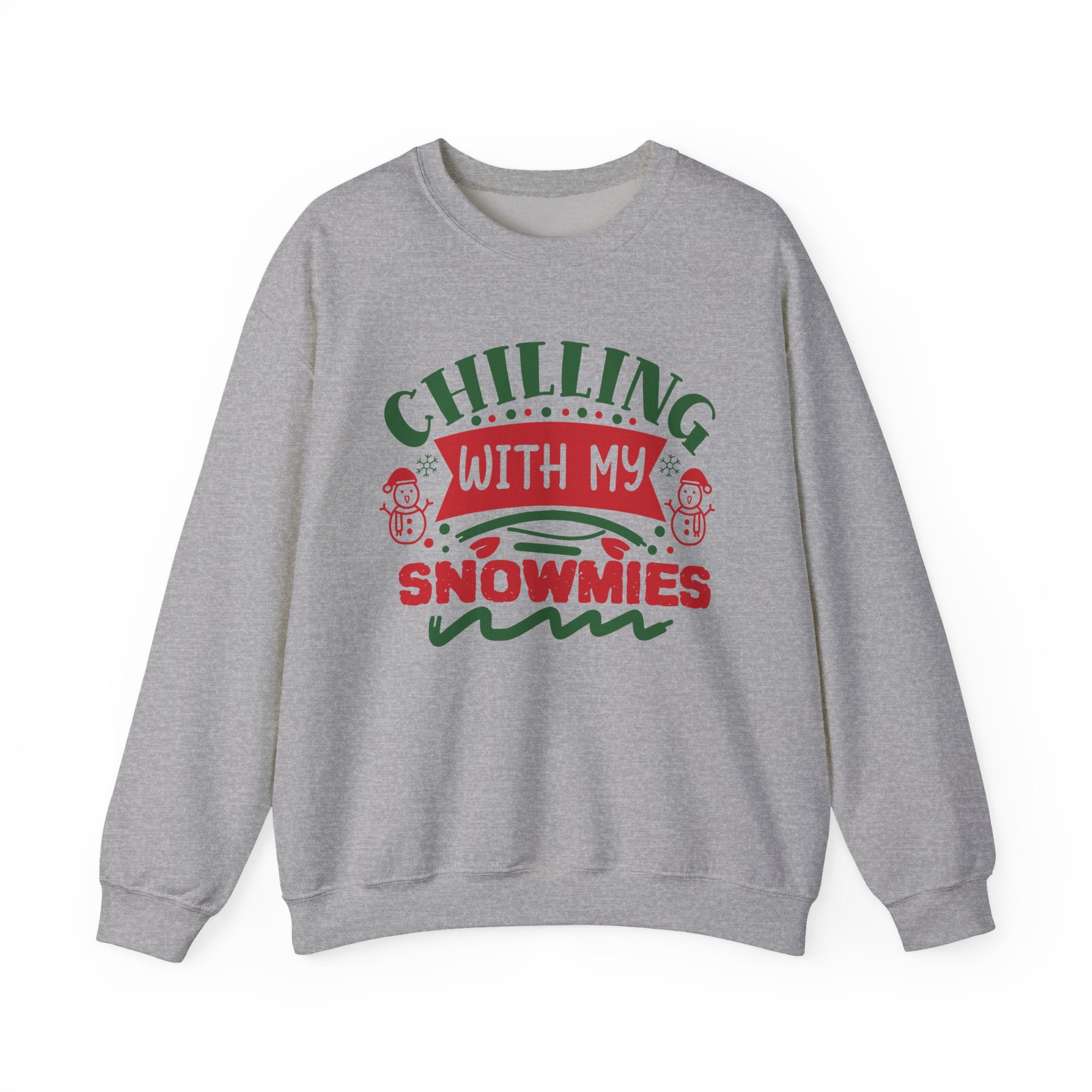 Chilling With My Snowmies Christmas Sweatshirt Holiday Crewneck