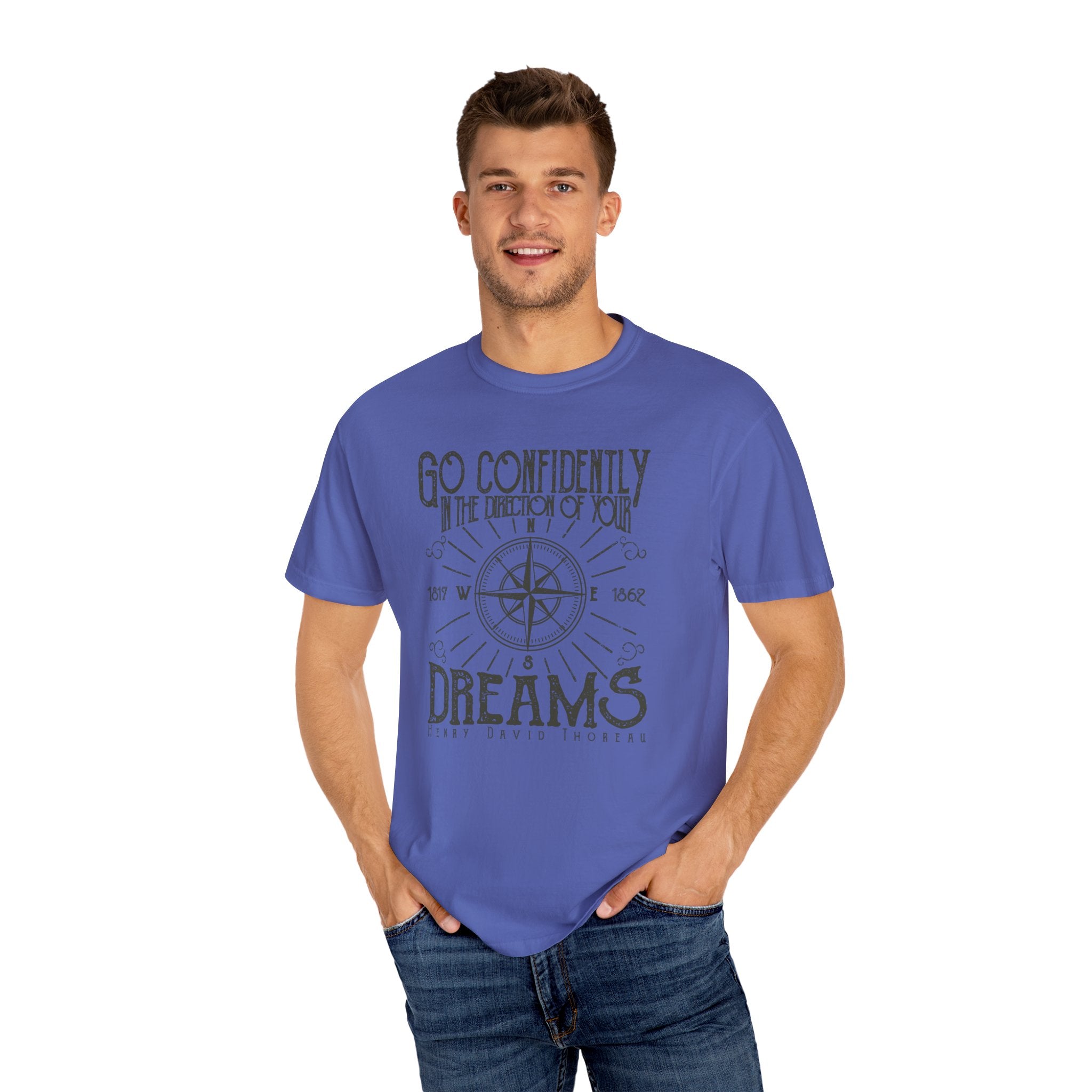 Inspirational T-shirt, Go Confidently in the Direction of Your Dreams Tee, Unisex Motivational Shirt