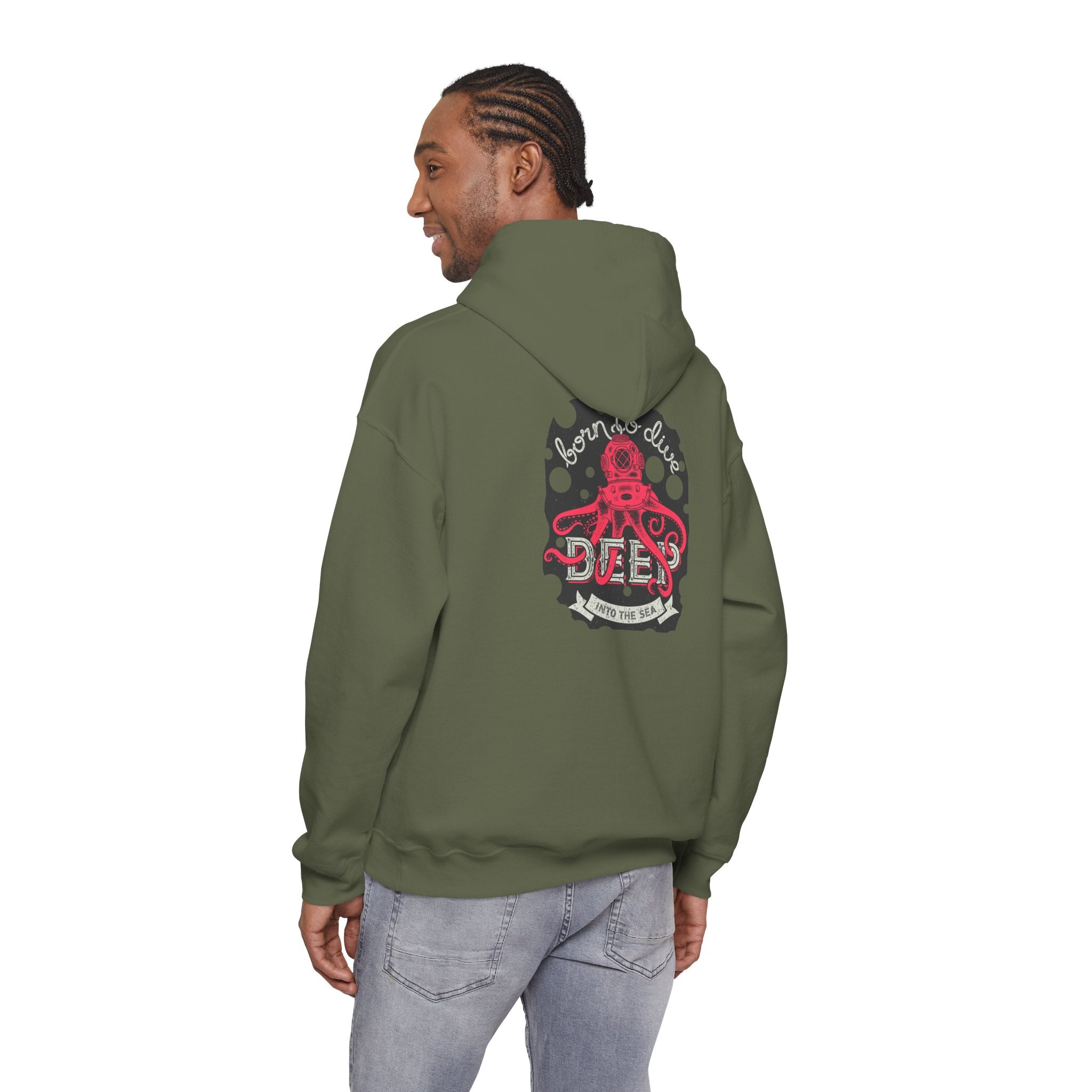 Adult Hoodie Deep Dive Octopus-Themed Hoodie