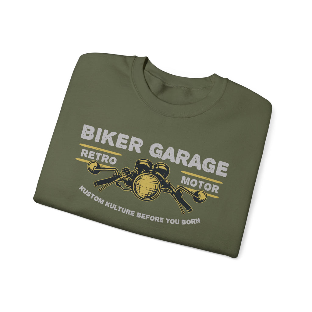 Vintage Biker Garage Sweatshirt | Retro Motor Crewneck
