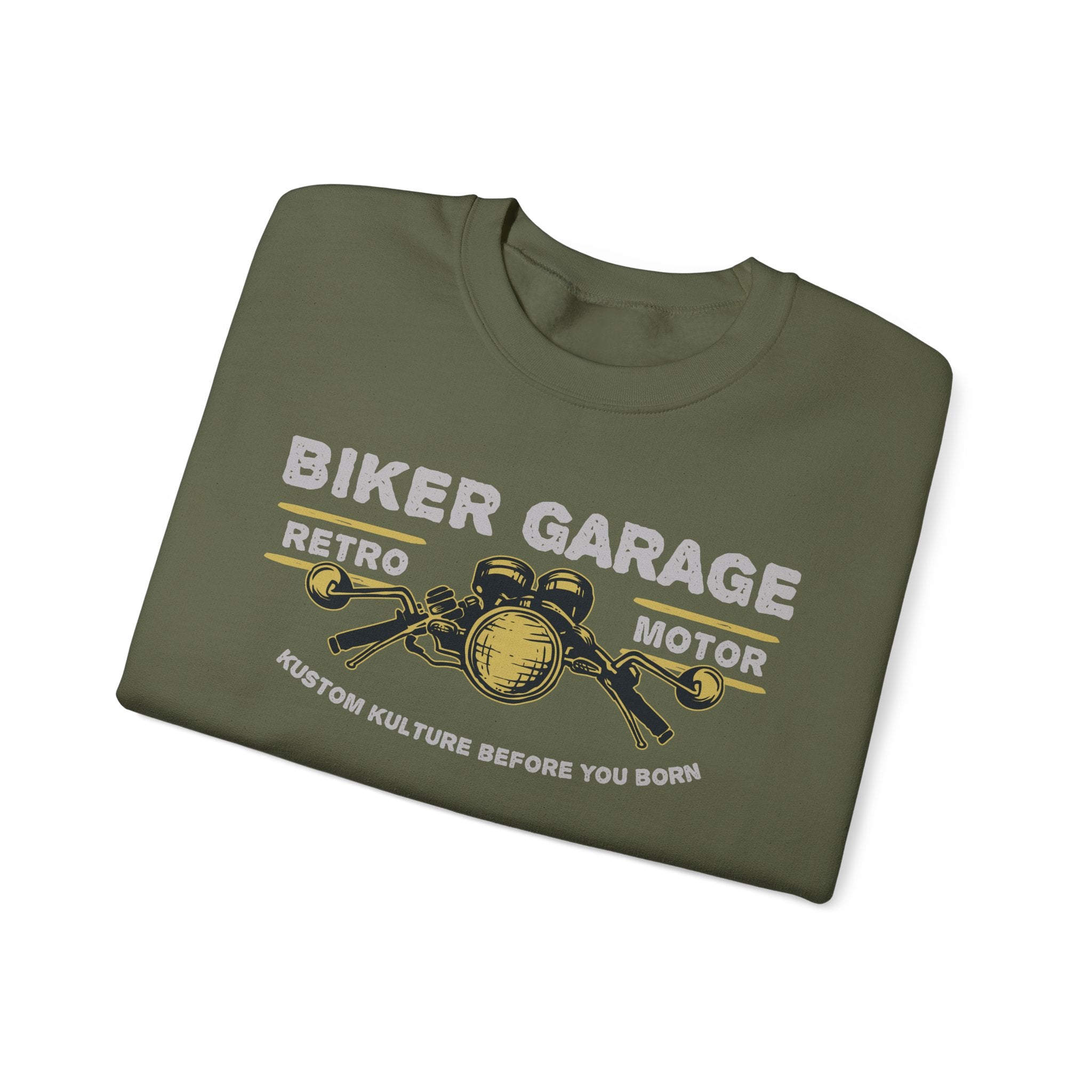 Vintage Biker Garage Sweatshirt | Retro Motor Crewneck