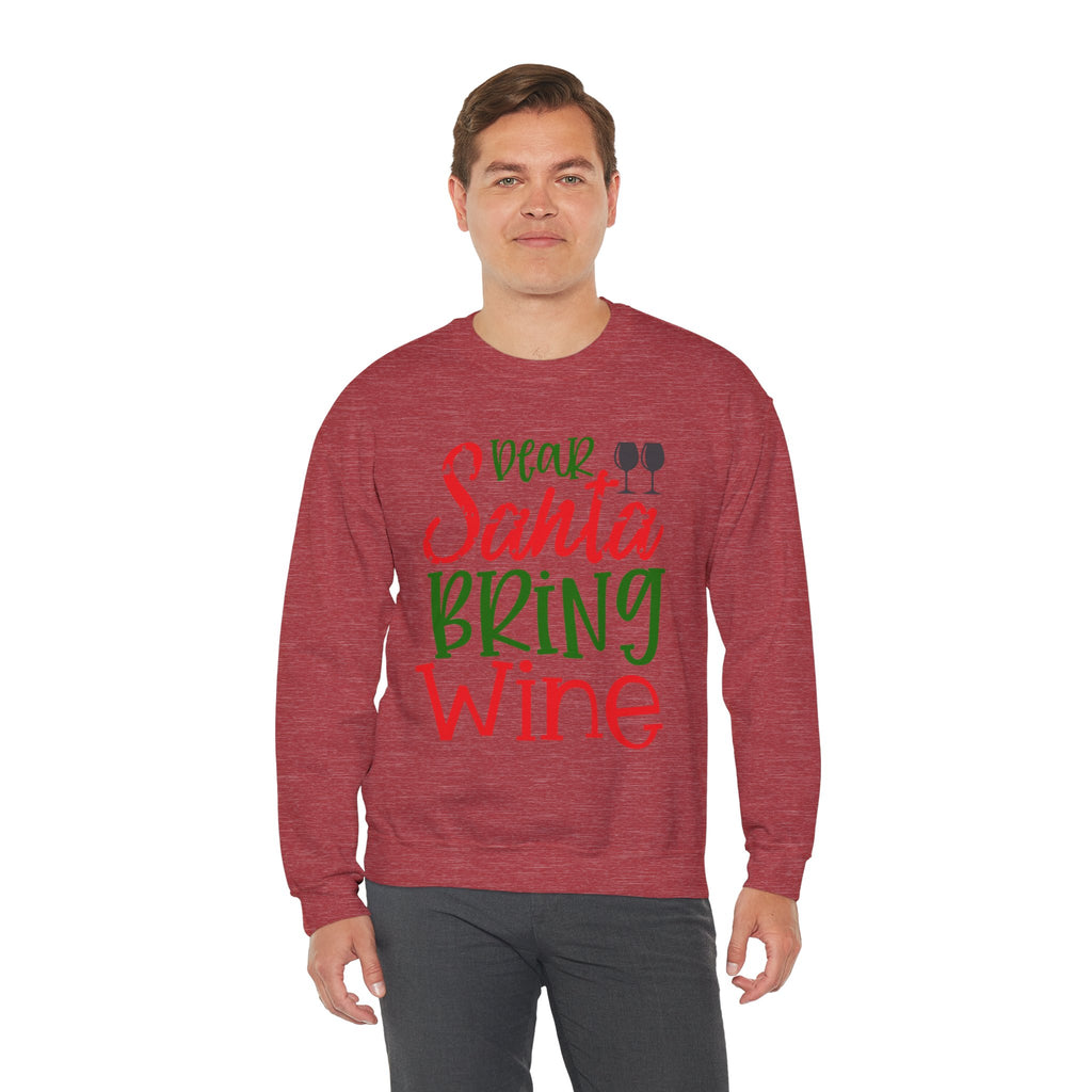 Dear Santa Bring Wine Sweatshirt
