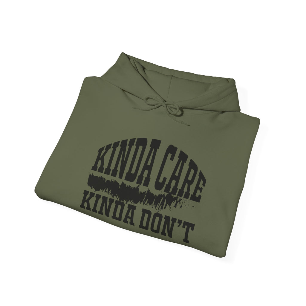 Kinda Care Kinda Don't Hoodie – Unisex Heavy Blend Sweatshirt for Everyday Comfort