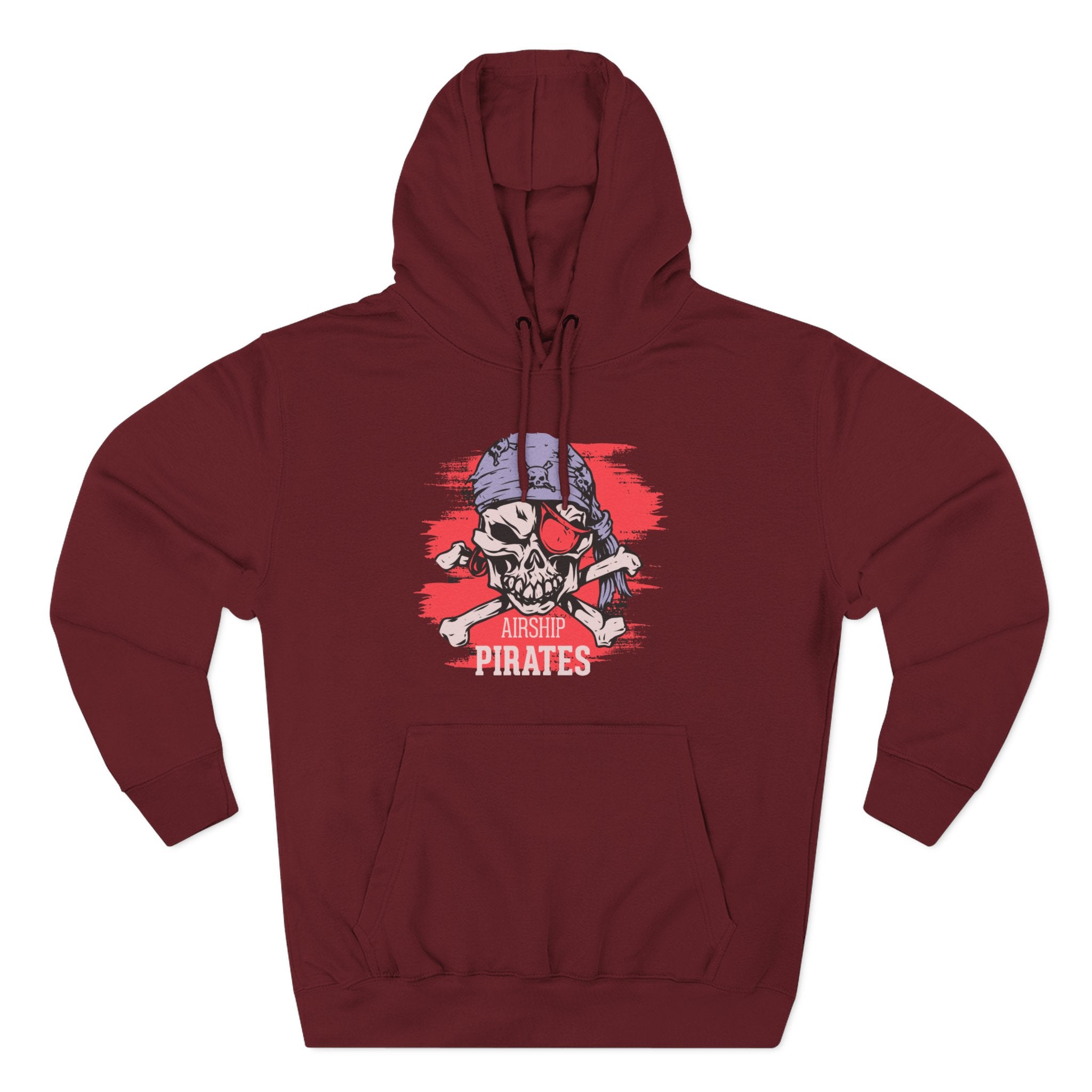 Pirate Skull Hoodie 'Airship Pirates' Graphic Pullover Hoodie