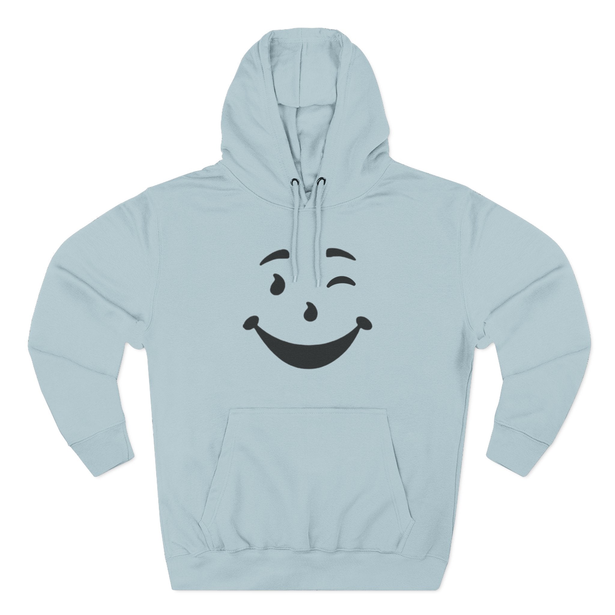 Cool Smiley Face Three-Panel Fleece Hoodie