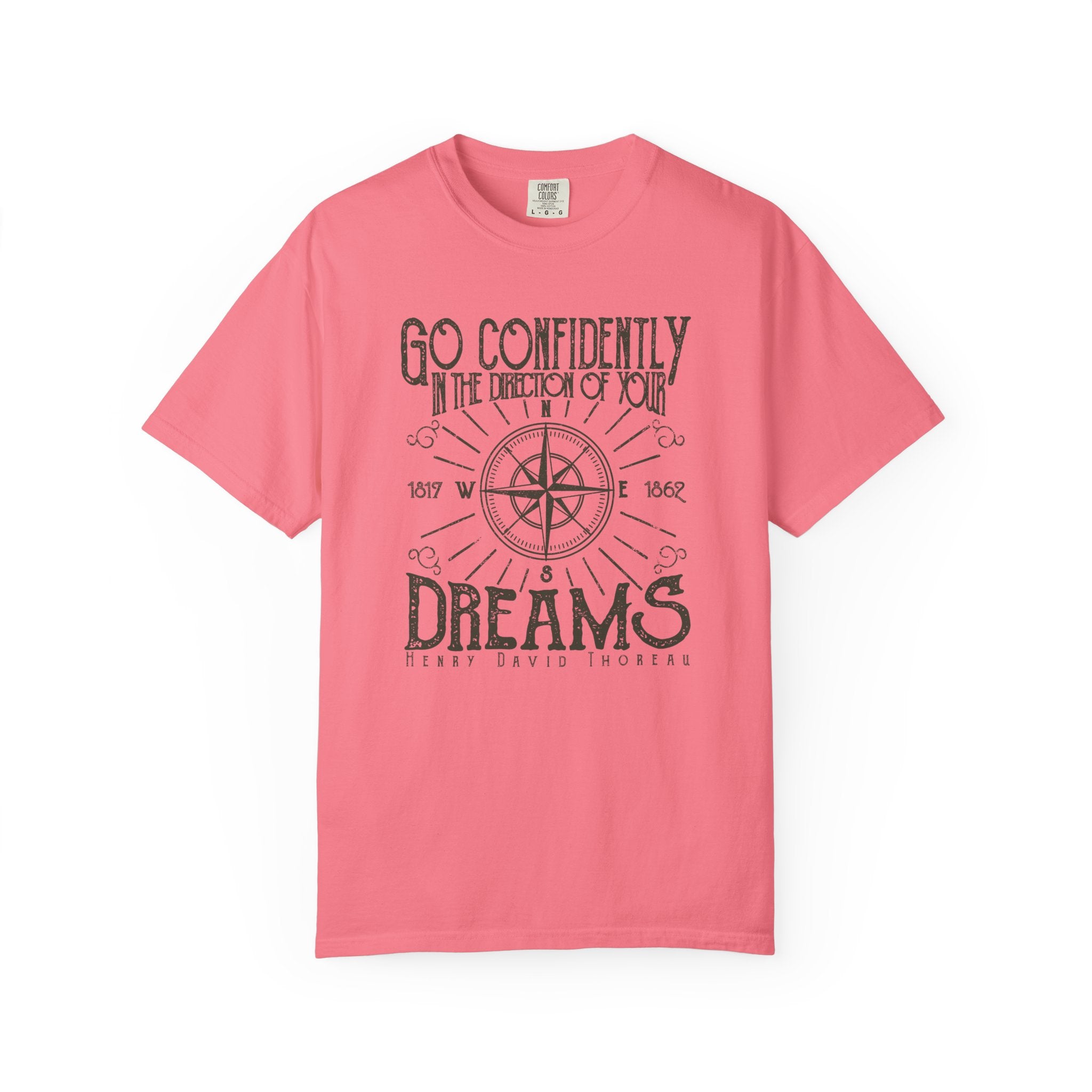 Inspirational T-shirt, Go Confidently in the Direction of Your Dreams Tee, Unisex Motivational Shirt