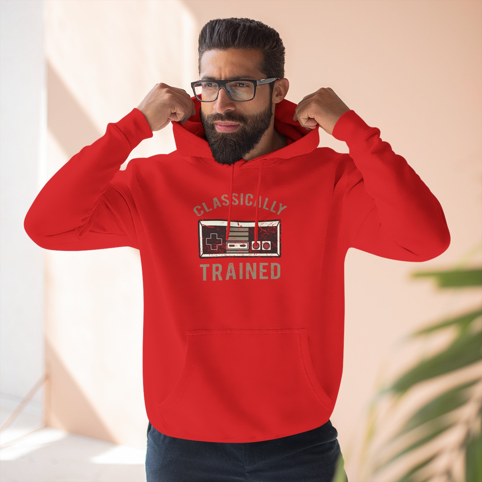Gamer Fleece Hoodie - Classically Trained, Cozy Sweatshirt Gift