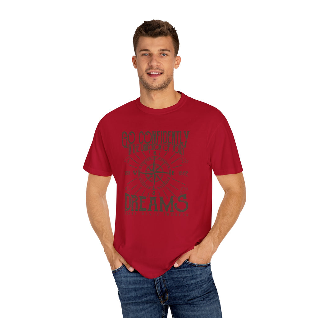 Inspirational T-shirt, Go Confidently in the Direction of Your Dreams Tee, Unisex Motivational Shirt