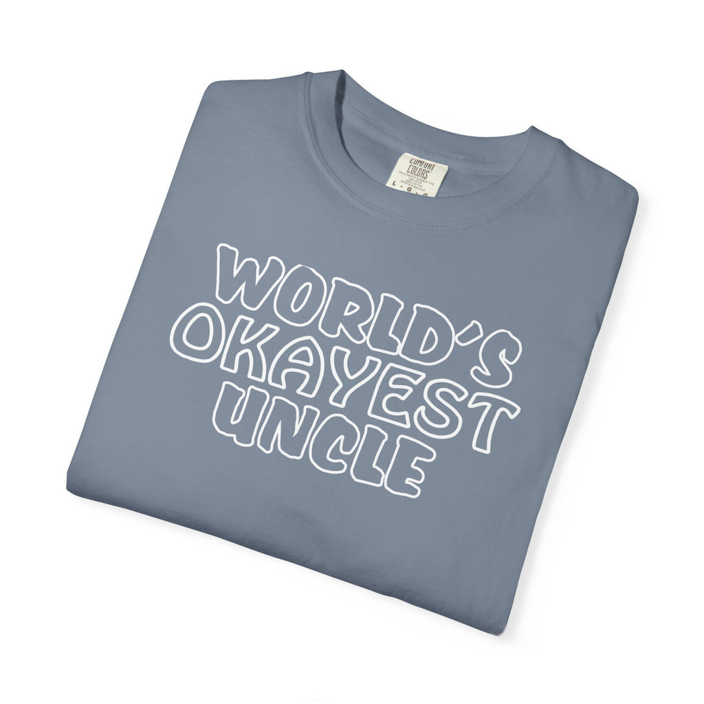 Worlds Okayest Uncle Mens T-Shirt - Perfect Gift for Him