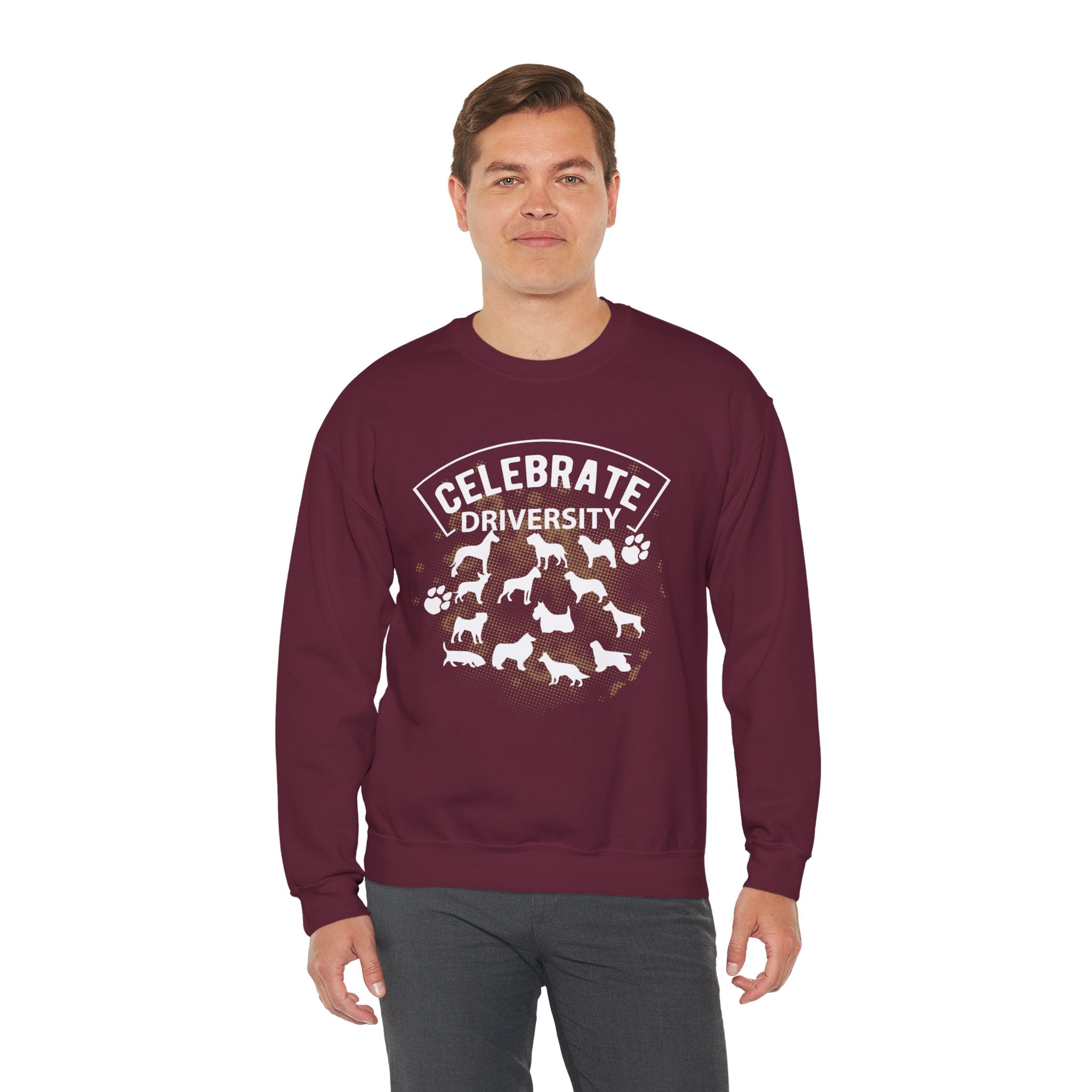 Celebrate Diversity Dog Breeds Crewneck Sweatshirt