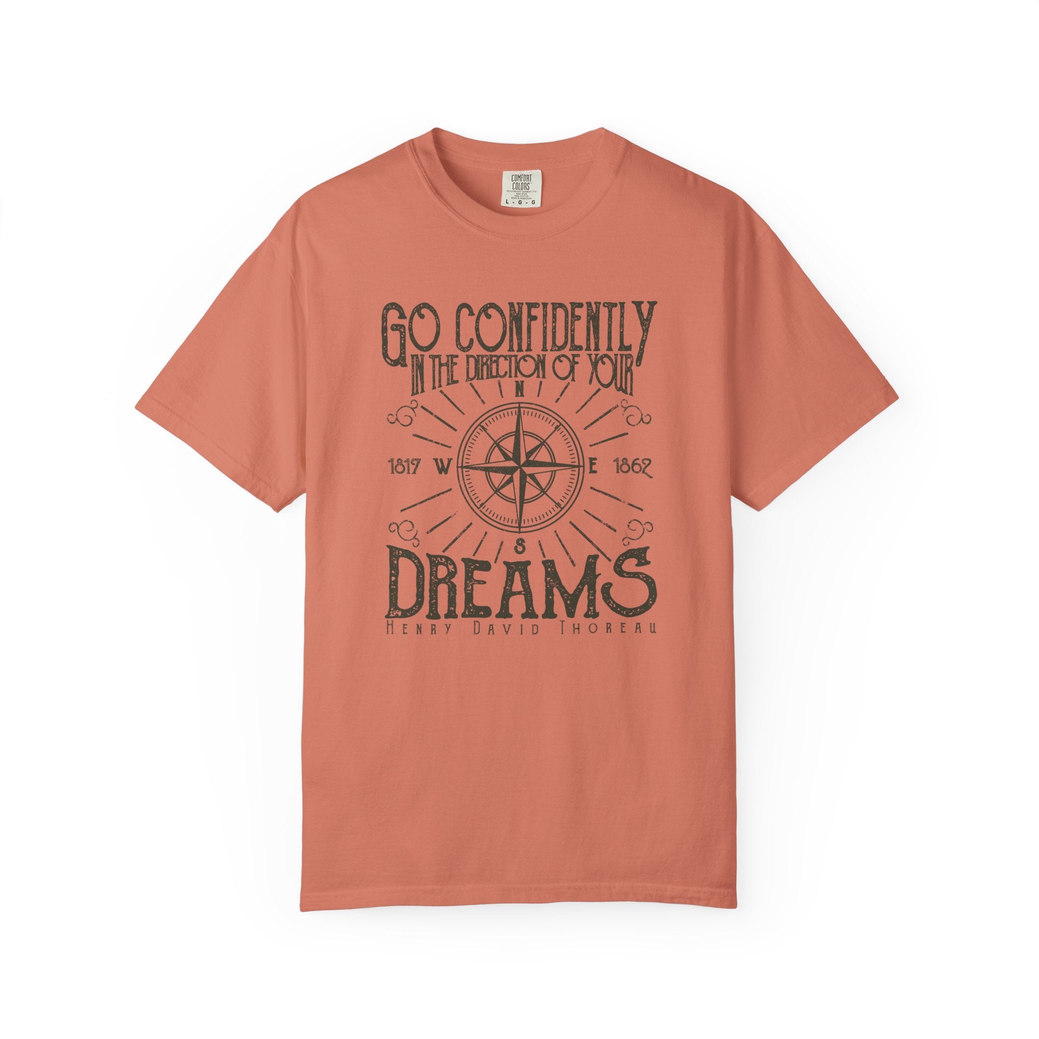 Inspirational T-shirt, Go Confidently in the Direction of Your Dreams Tee, Unisex Motivational Shirt
