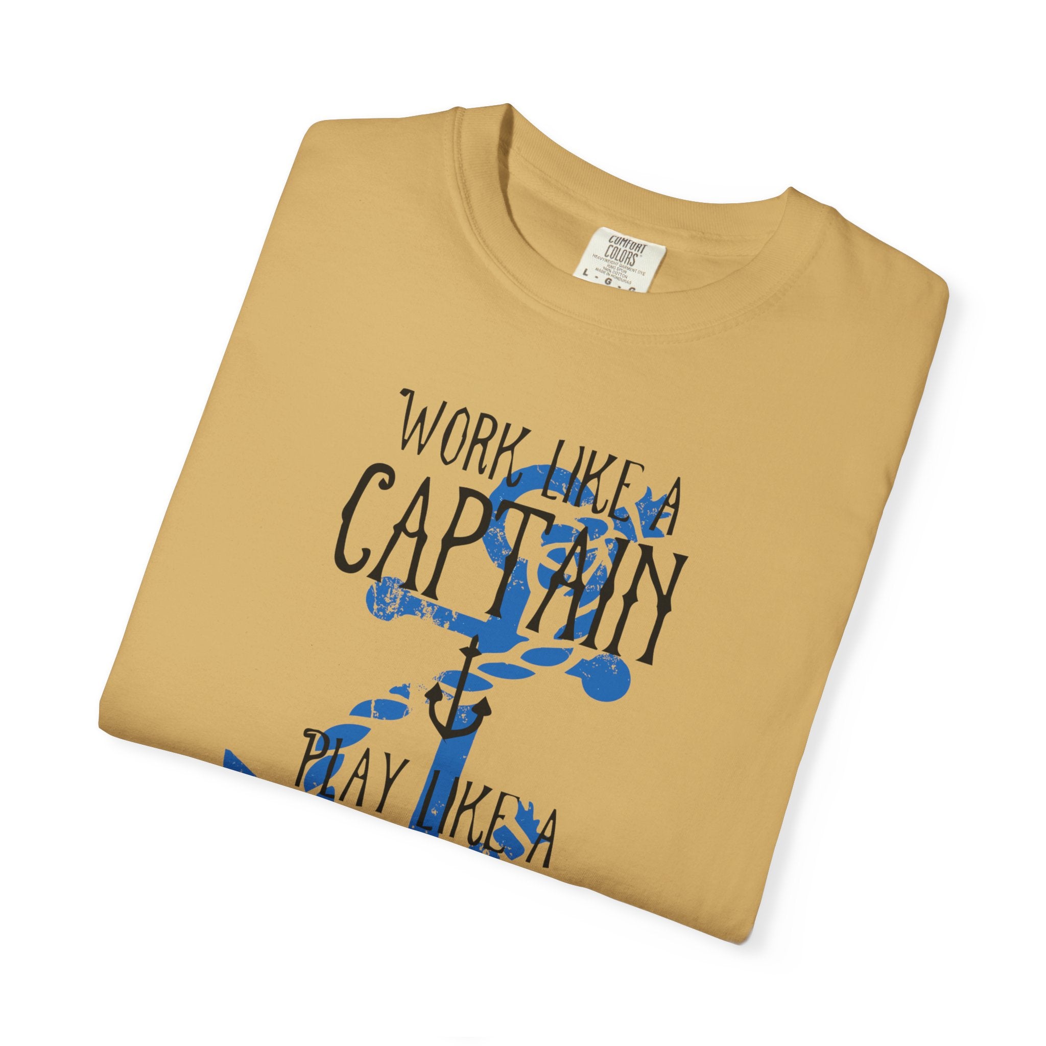 Work Like A Captain T-Shirt | MensWear Tee, Gift for Him, Saltlife Gift, Casual Wear, Coastal Style
