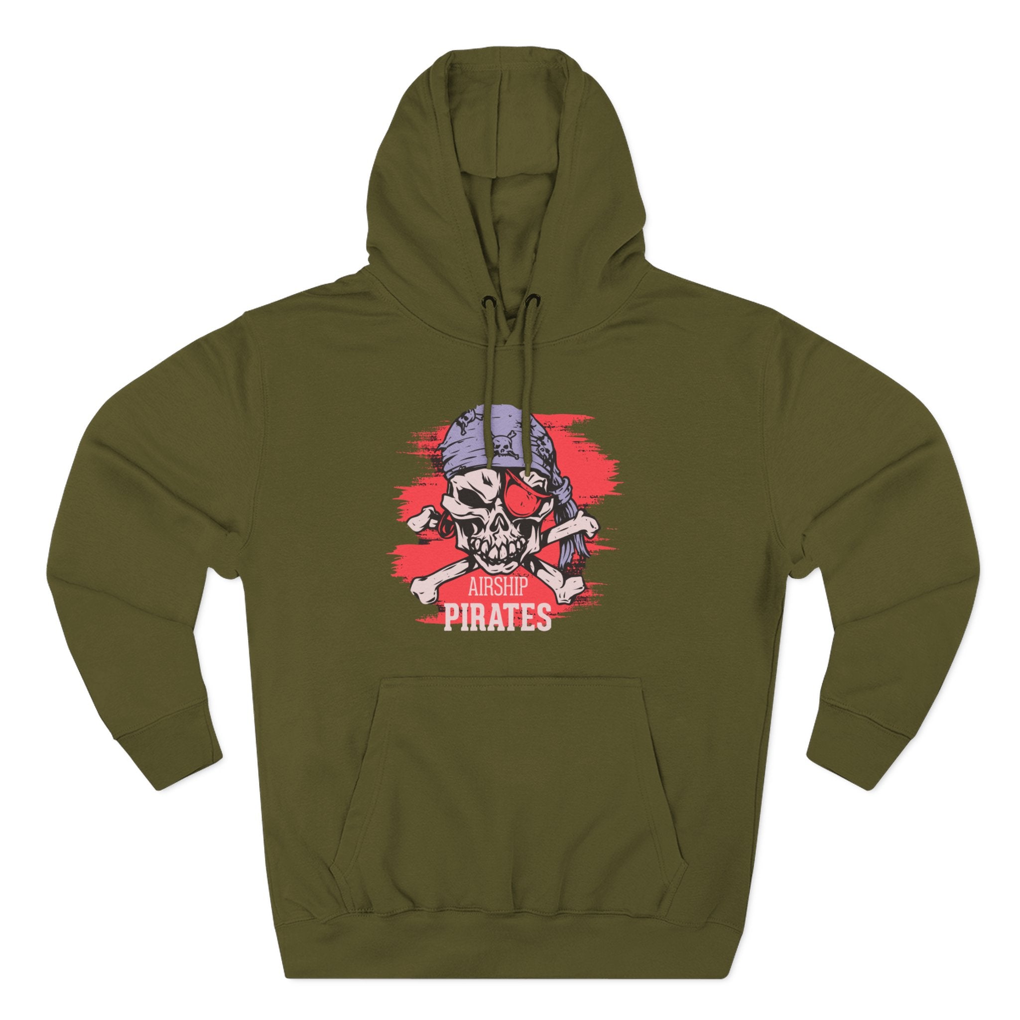 Pirate Skull Hoodie 'Airship Pirates' Graphic Pullover Hoodie
