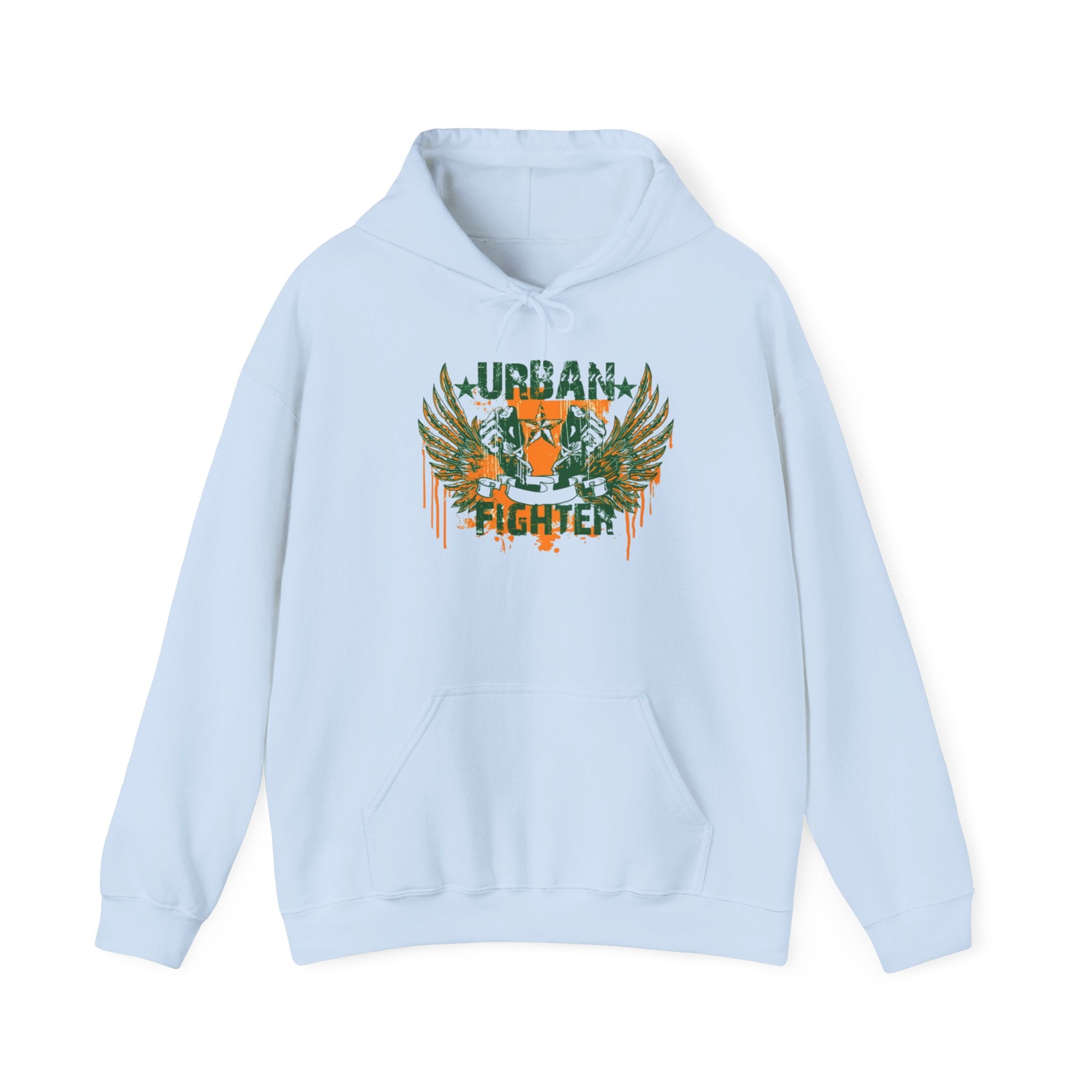 Urban Fighter Hoodie — Vintage Winged Tiger Graphic Sweatshirt