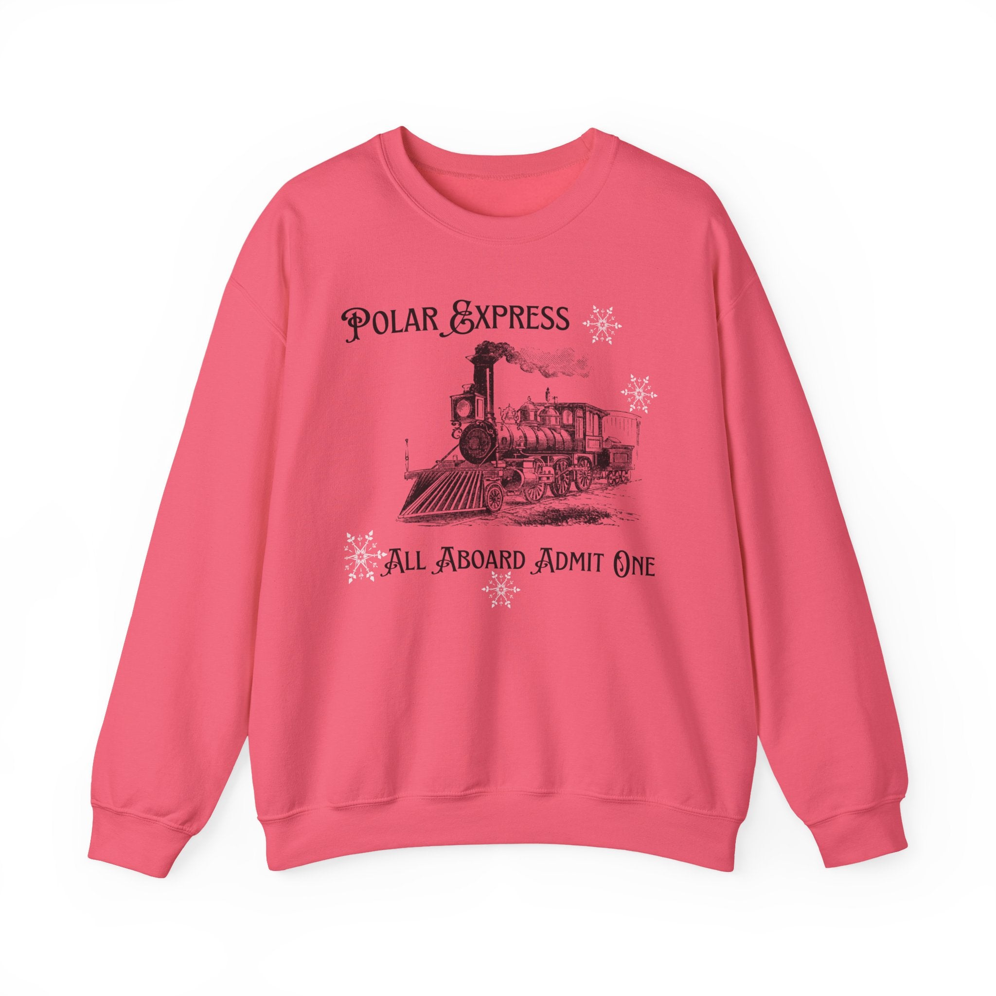 Polar Express Crewneck Sweatshirt – “All Aboard Admit One” Vintage Train Holiday Sweatshirt