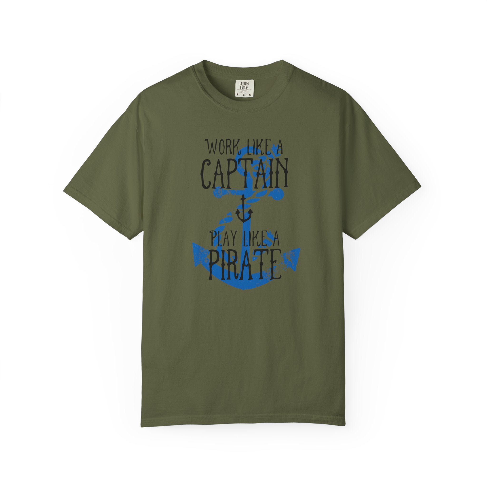 Work Like A Captain T-Shirt | MensWear Tee, Gift for Him, Saltlife Gift, Casual Wear, Coastal Style