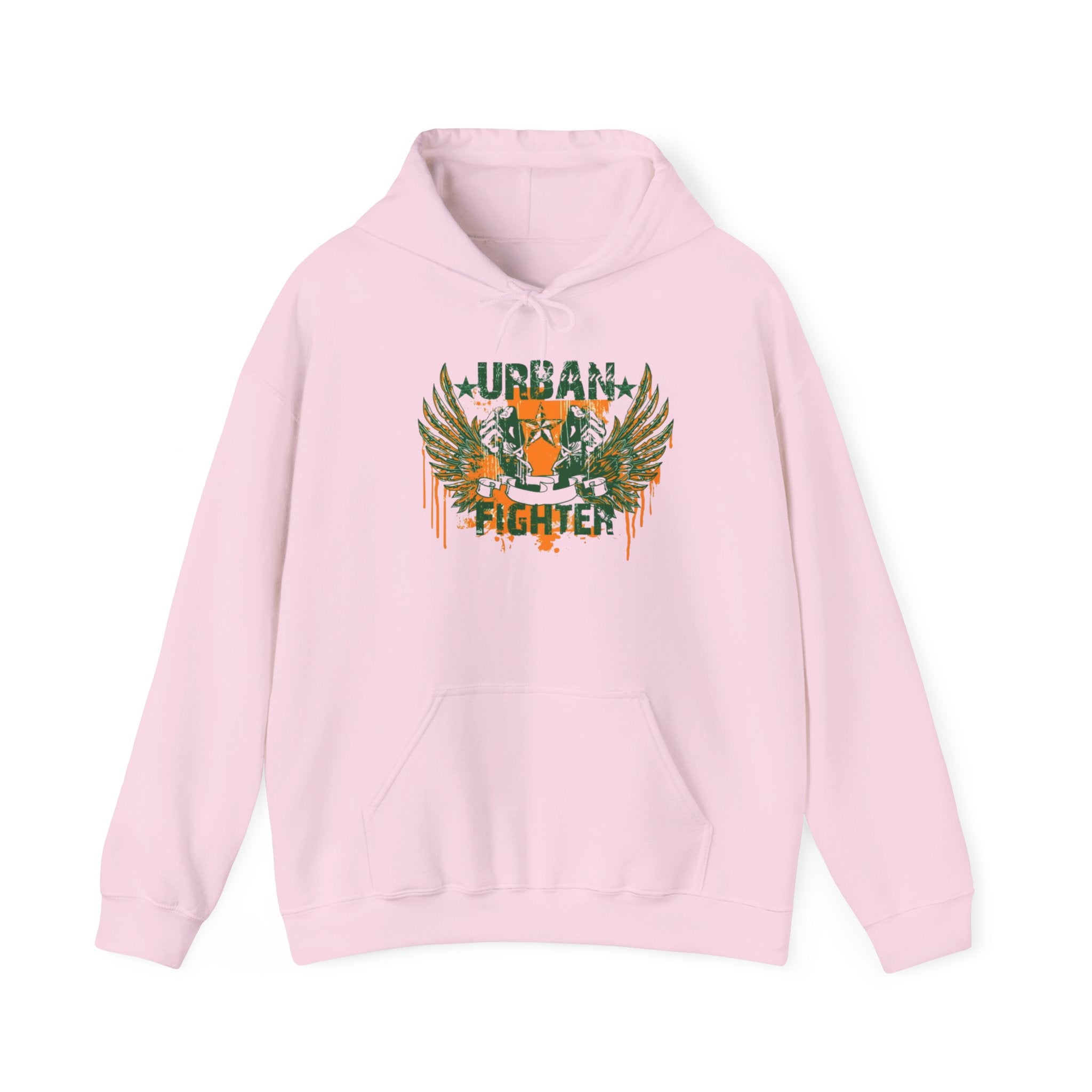 Urban Fighter Hoodie — Vintage Winged Tiger Graphic Sweatshirt
