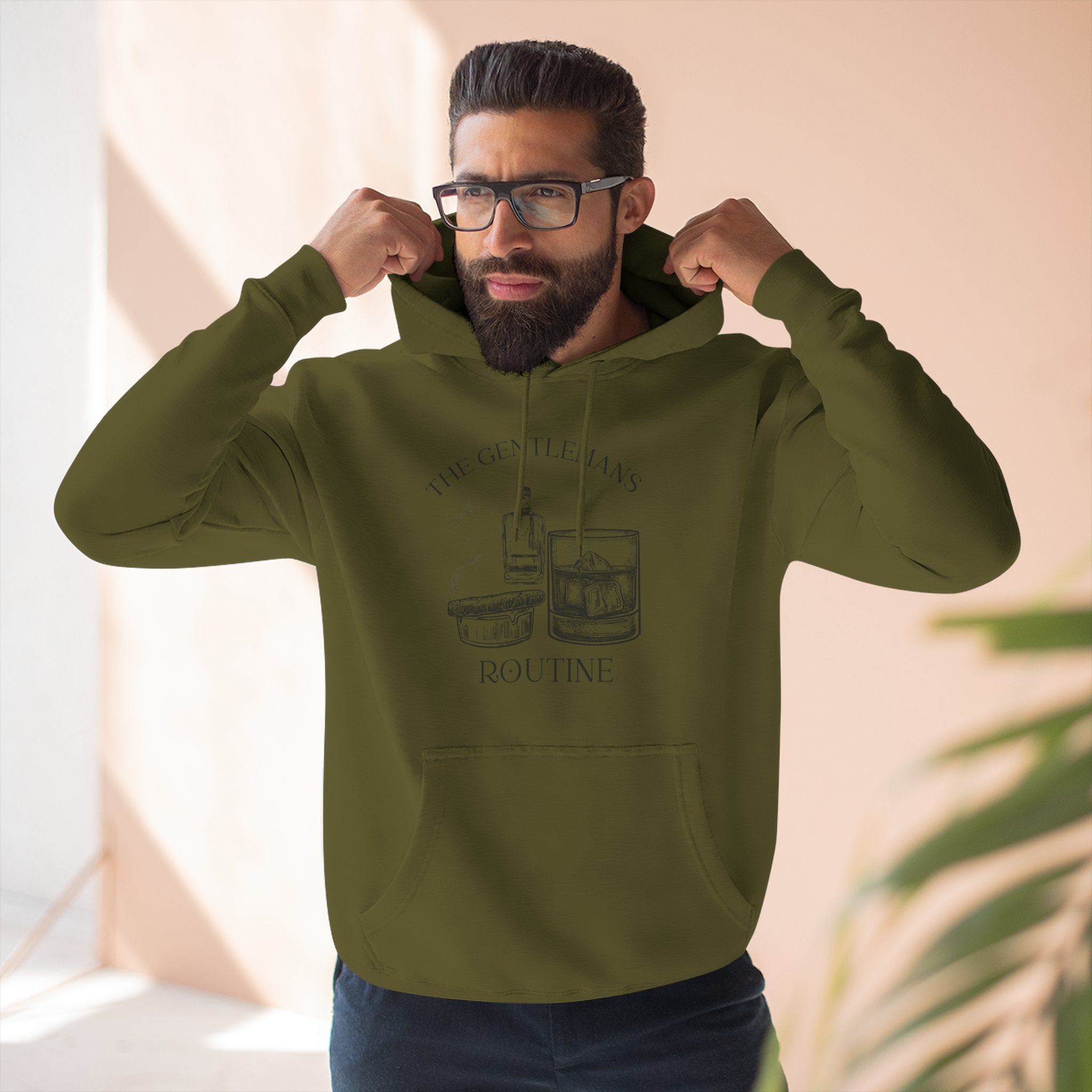 The Gentleman's Routine Cigar & Whiskey Cozy Fleece Hoodie