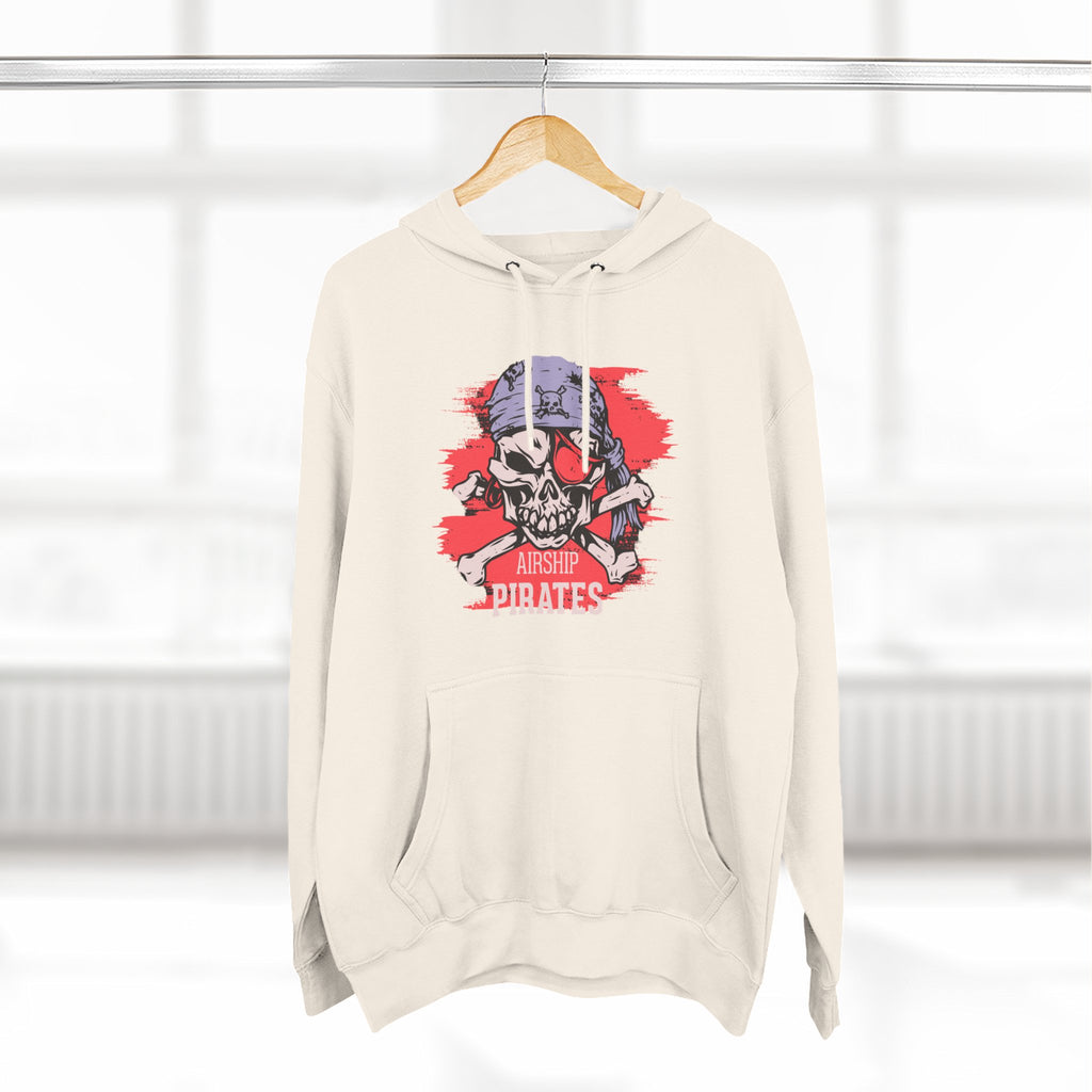 Pirate Skull Hoodie 'Airship Pirates' Graphic Pullover Hoodie