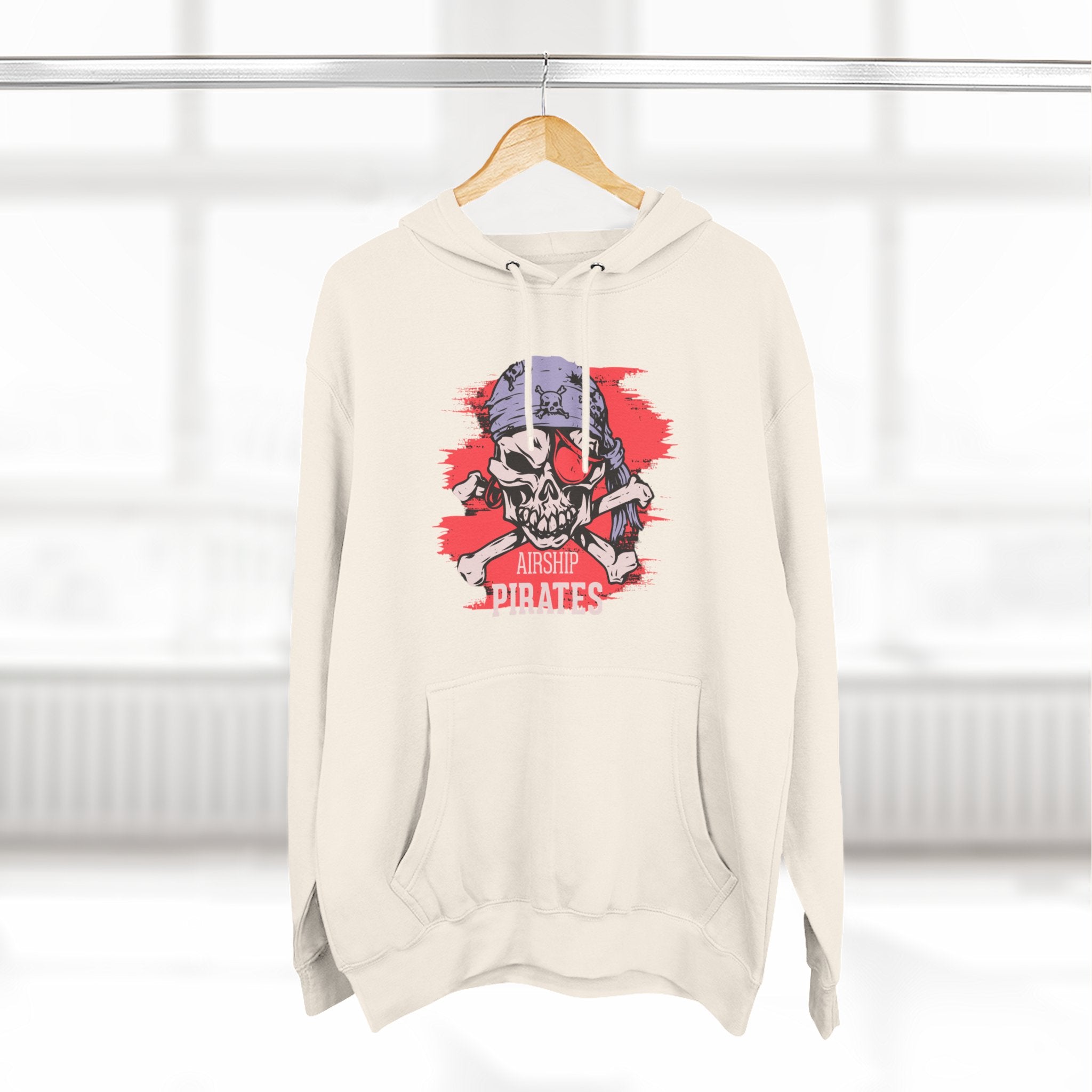 Pirate Skull Hoodie 'Airship Pirates' Graphic Pullover Hoodie