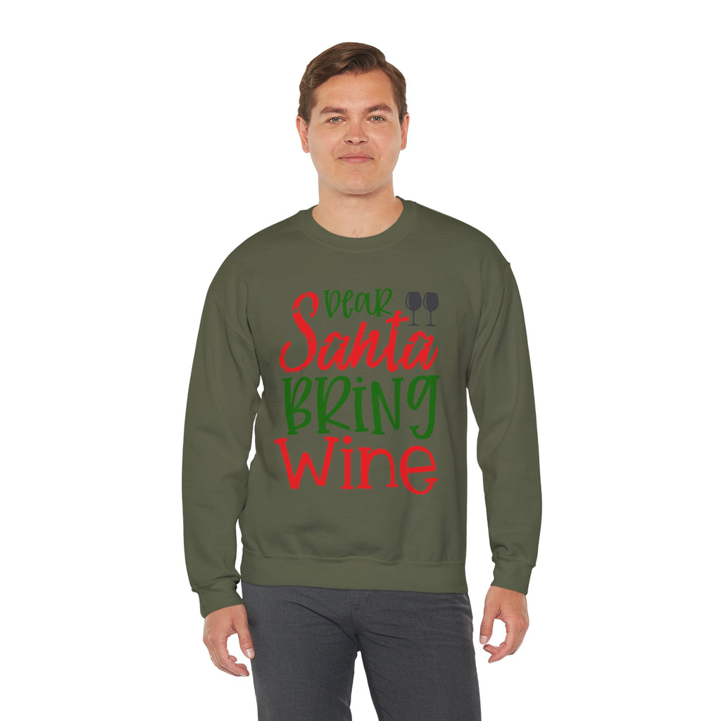 Dear Santa Bring Wine Sweatshirt
