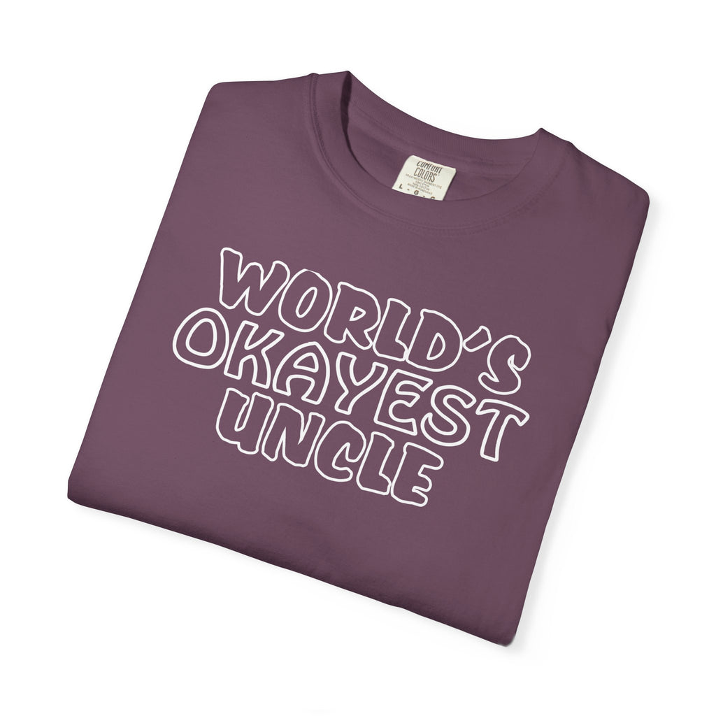 Worlds Okayest Uncle Mens T-Shirt - Perfect Gift for Him