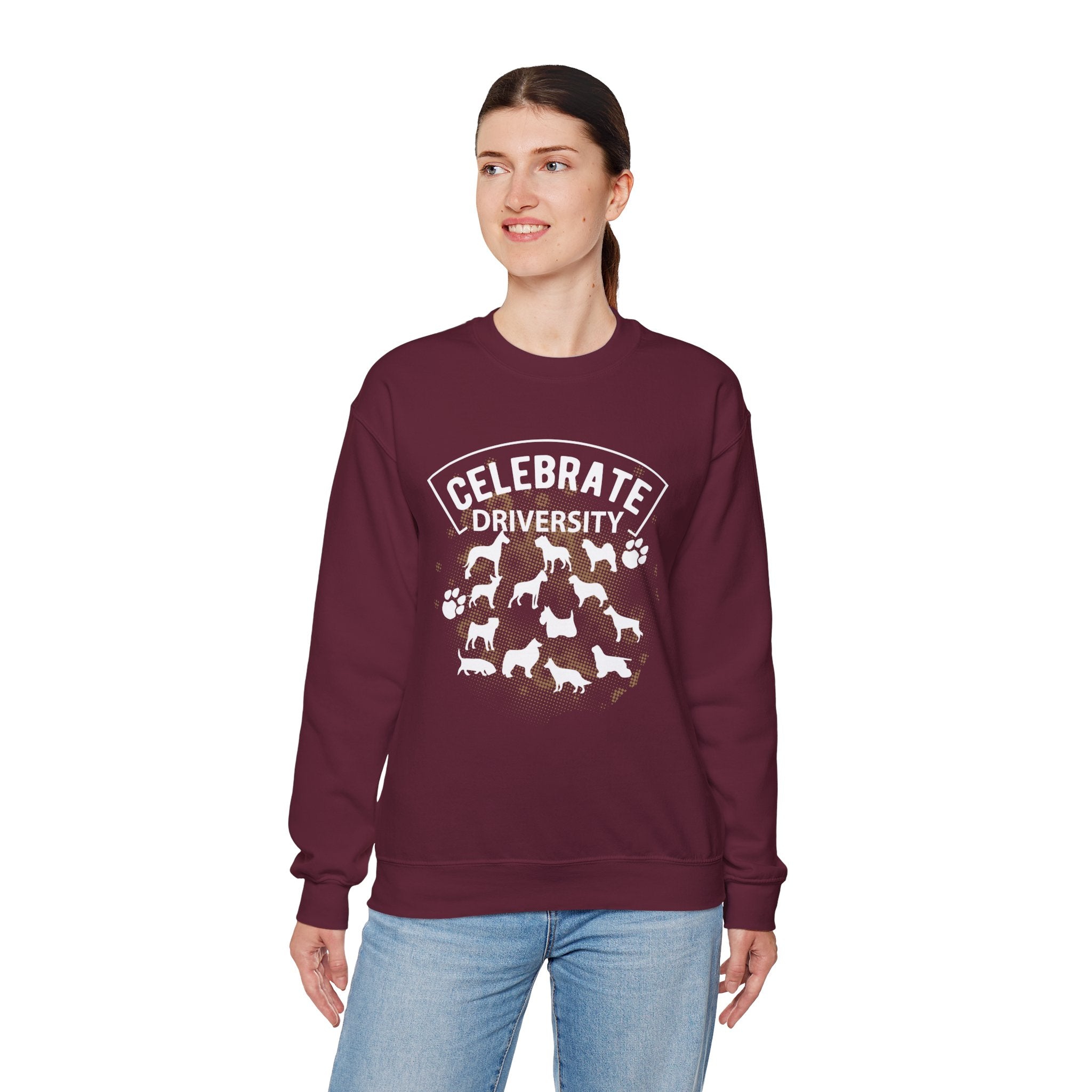 Celebrate Diversity Dog Breeds Crewneck Sweatshirt