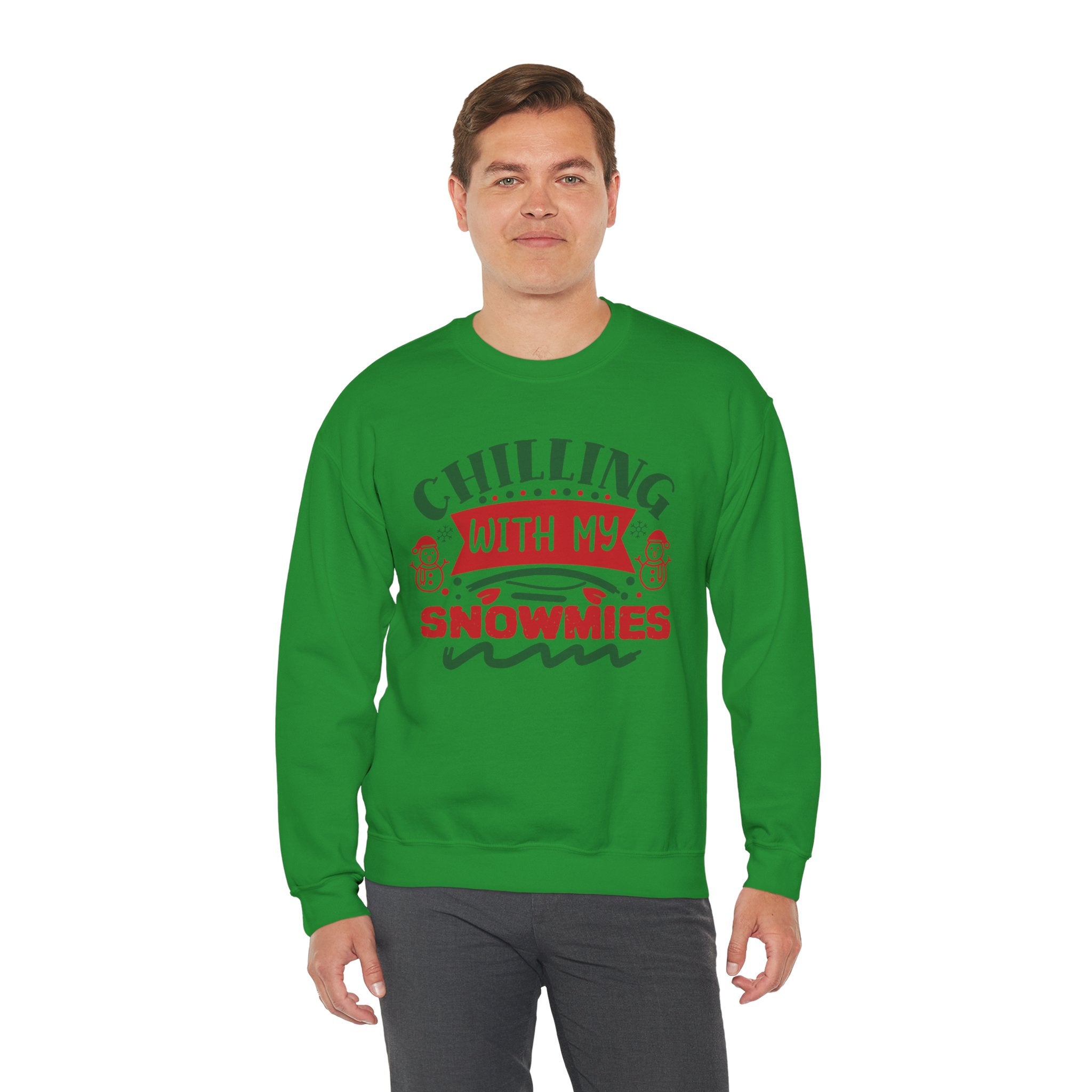Chilling With My Snowmies Christmas Sweatshirt Holiday Crewneck