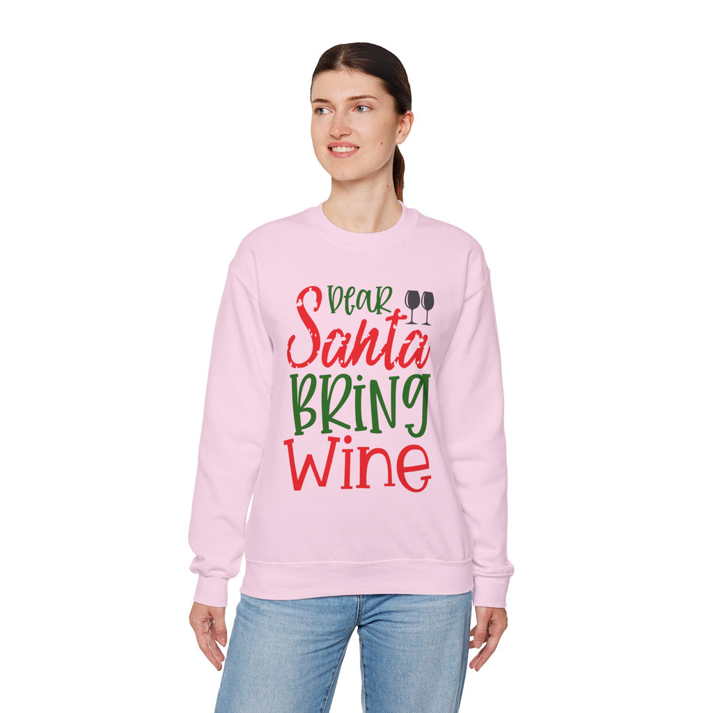 Dear Santa Bring Wine Sweatshirt