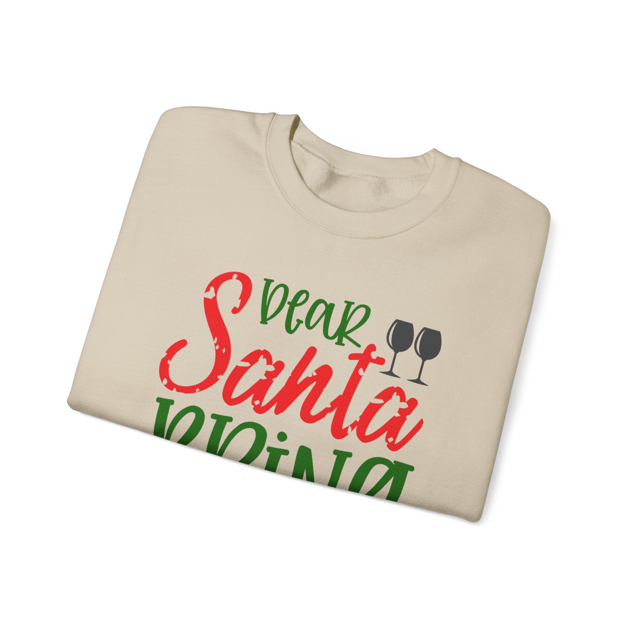 Dear Santa Bring Wine Sweatshirt