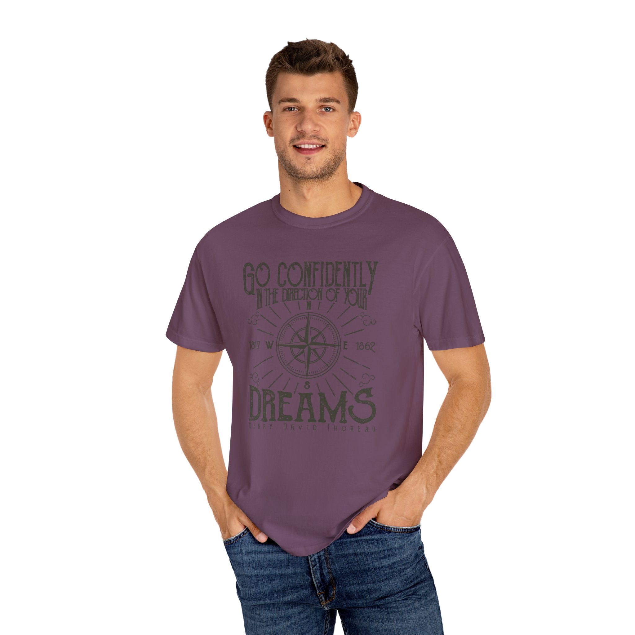Inspirational T-shirt, Go Confidently in the Direction of Your Dreams Tee, Unisex Motivational Shirt