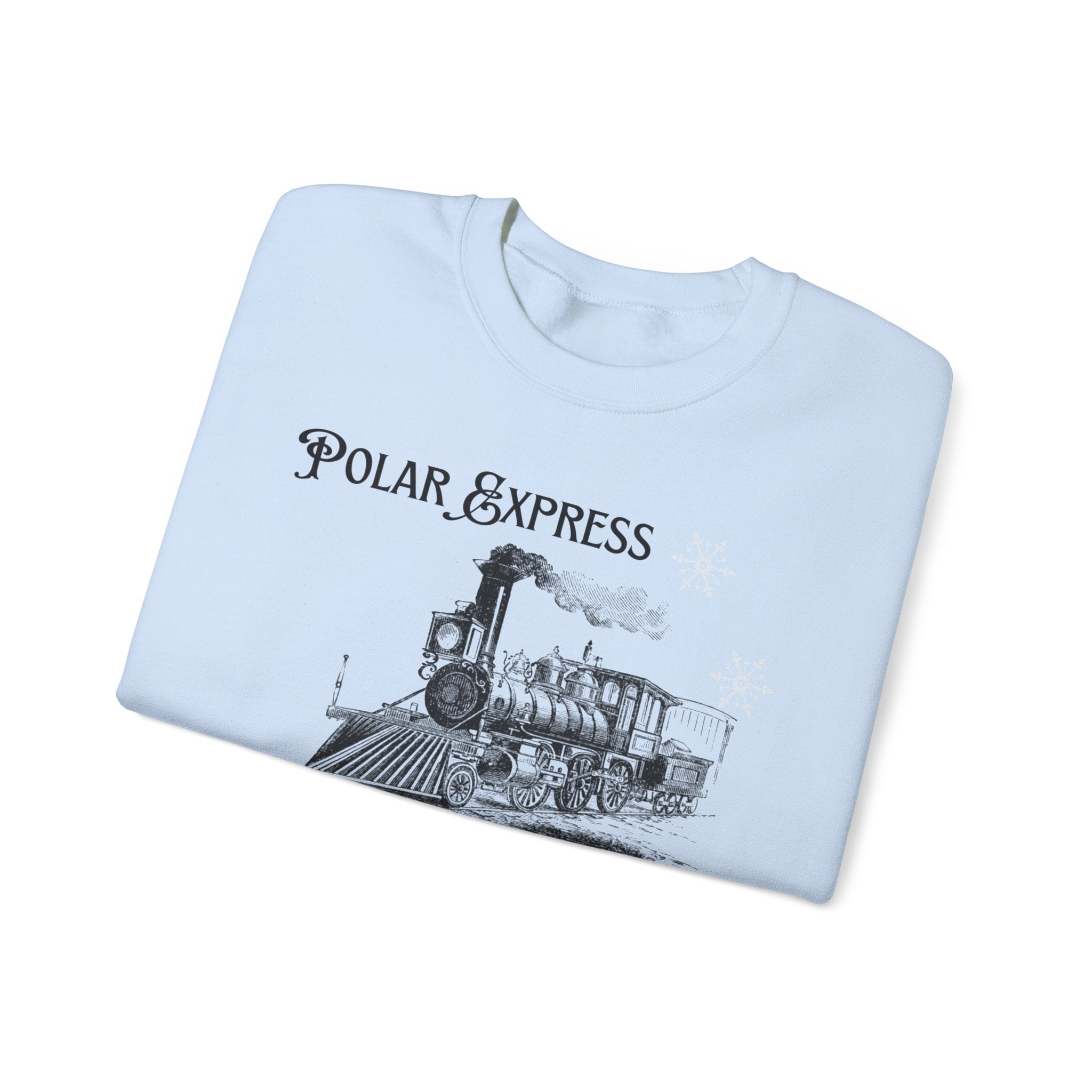 Polar Express Crewneck Sweatshirt – “All Aboard Admit One” Vintage Train Holiday Sweatshirt