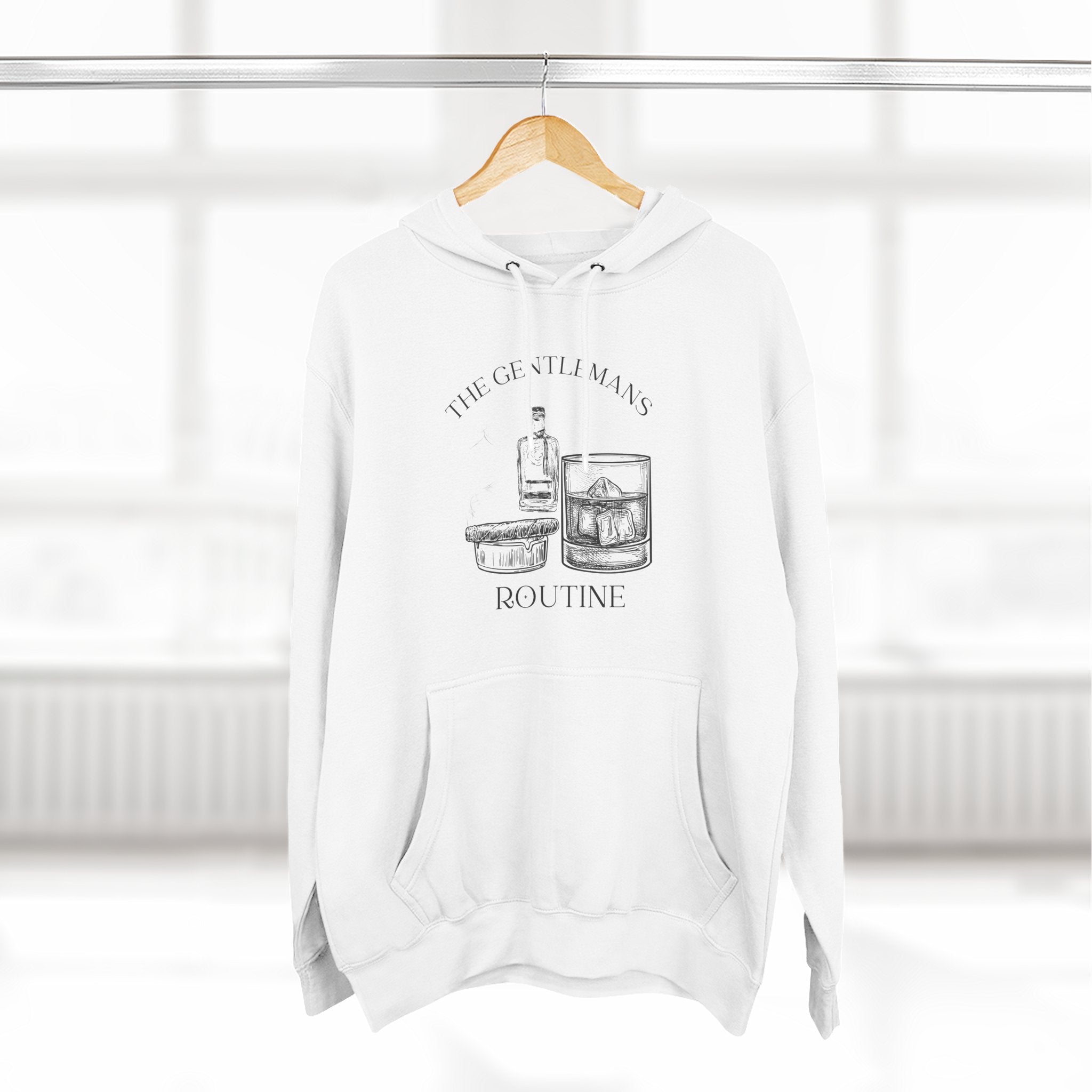 The Gentleman's Routine Cigar & Whiskey Cozy Fleece Hoodie