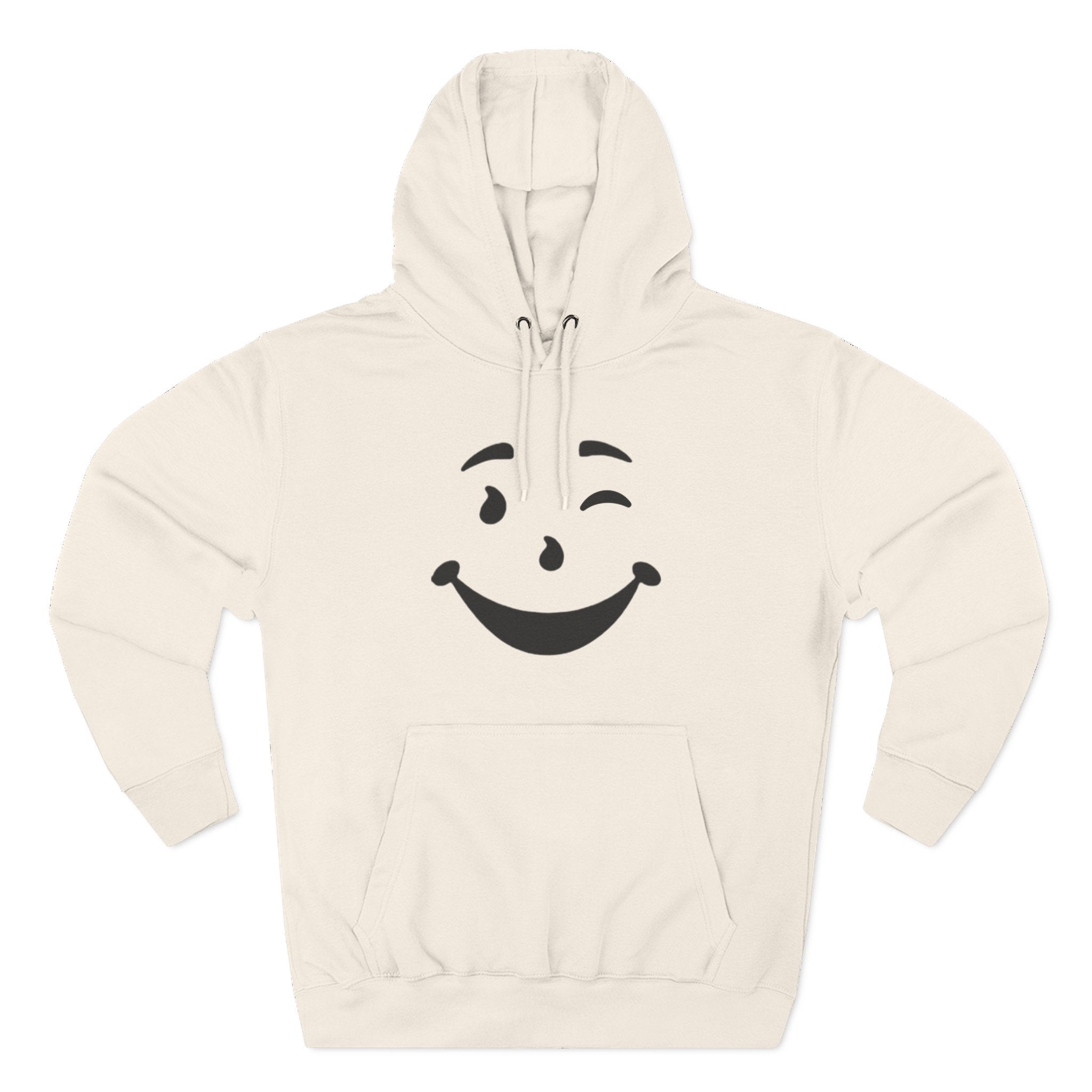 Cool Smiley Face Three-Panel Fleece Hoodie