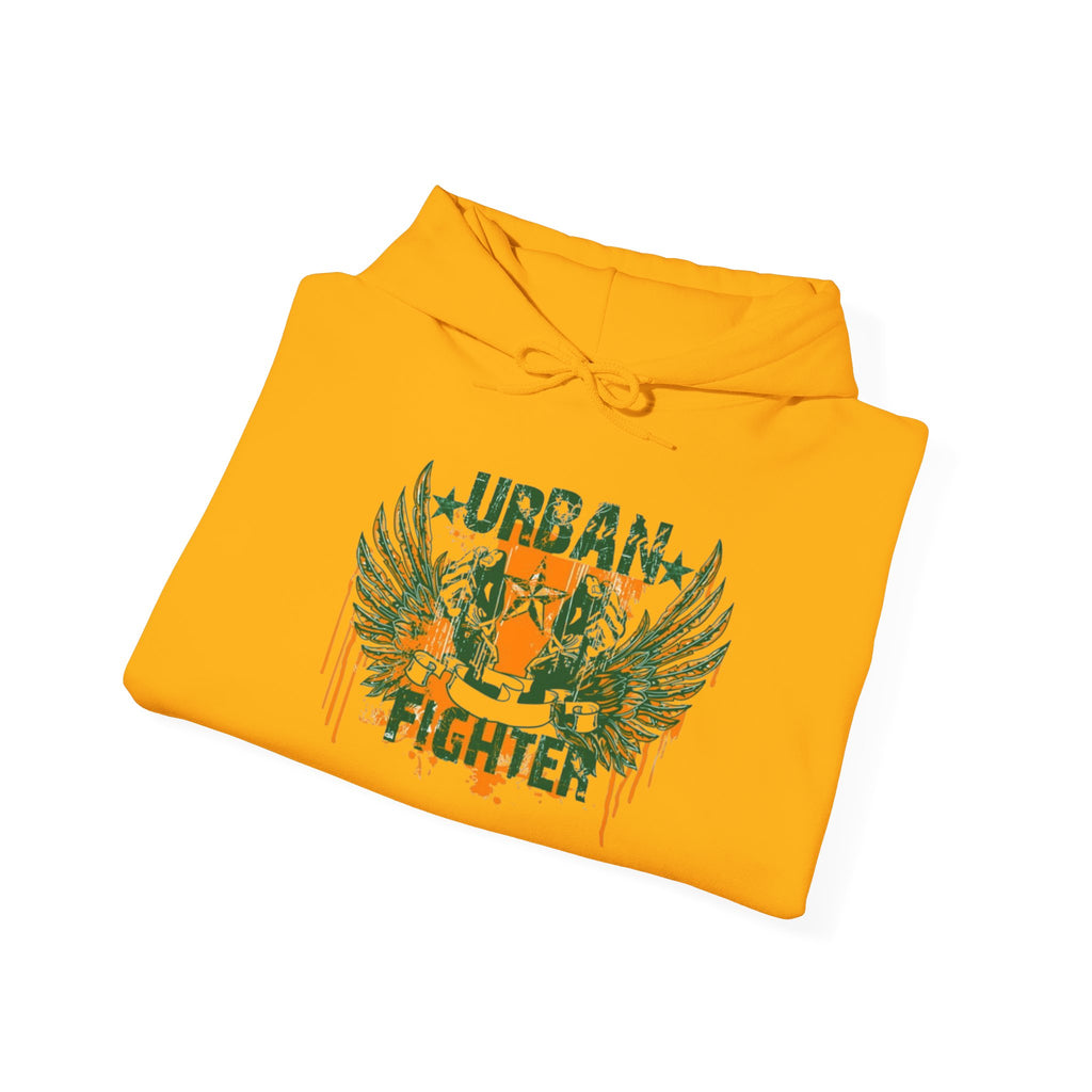Urban Fighter Hoodie — Vintage Winged Tiger Graphic Sweatshirt
