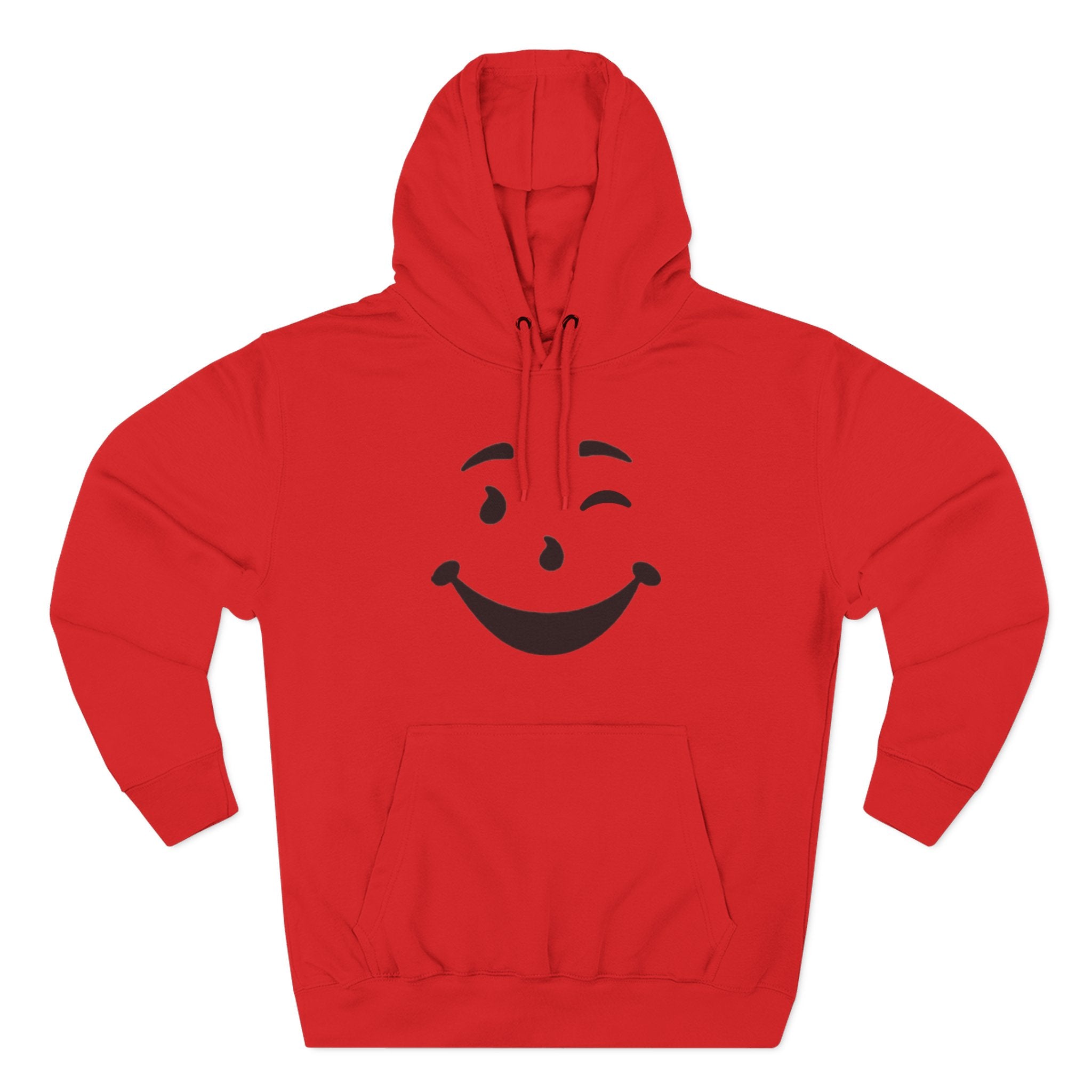 Cool Smiley Face Three-Panel Fleece Hoodie