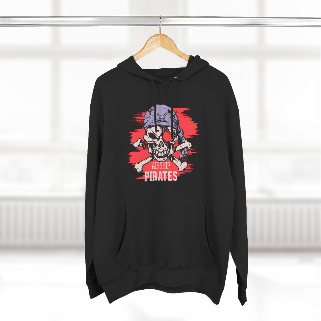 Pirate Skull Hoodie 'Airship Pirates' Graphic Pullover Hoodie