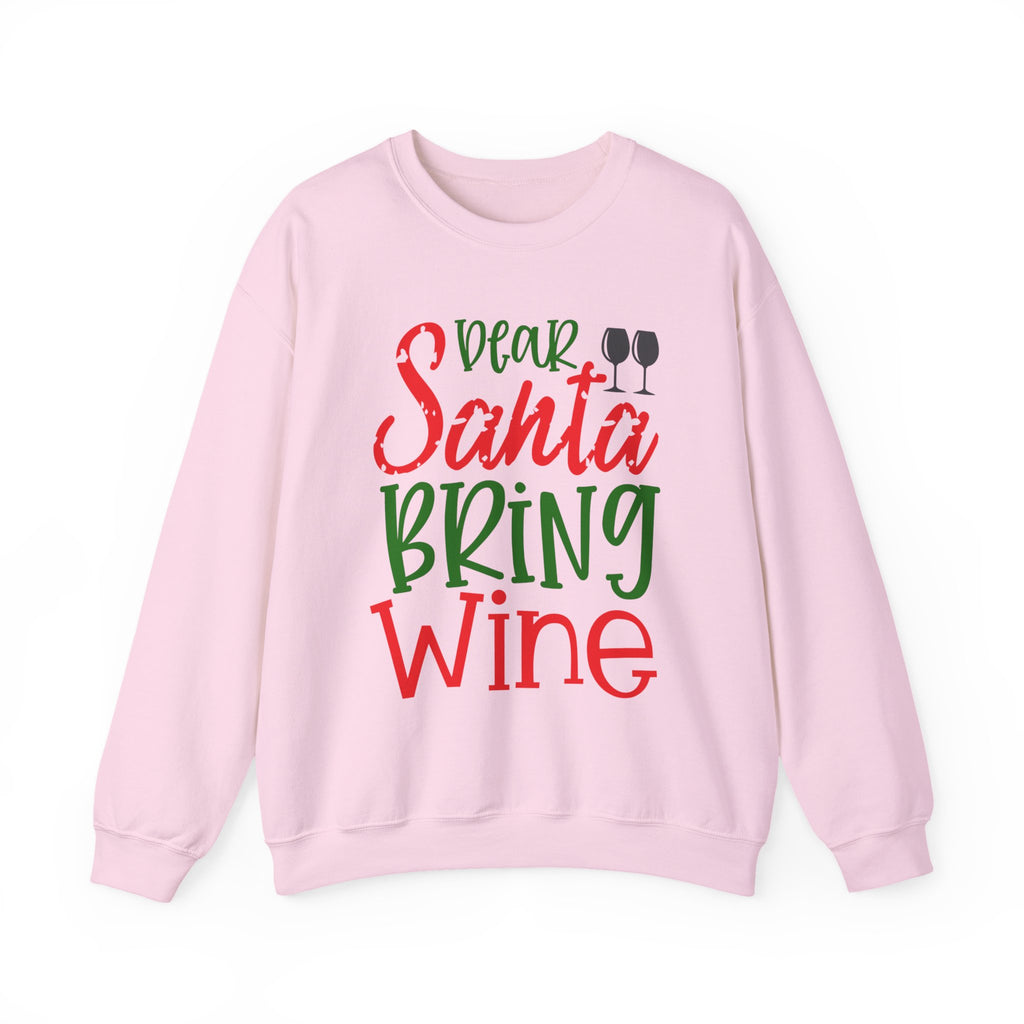 Dear Santa Bring Wine Sweatshirt