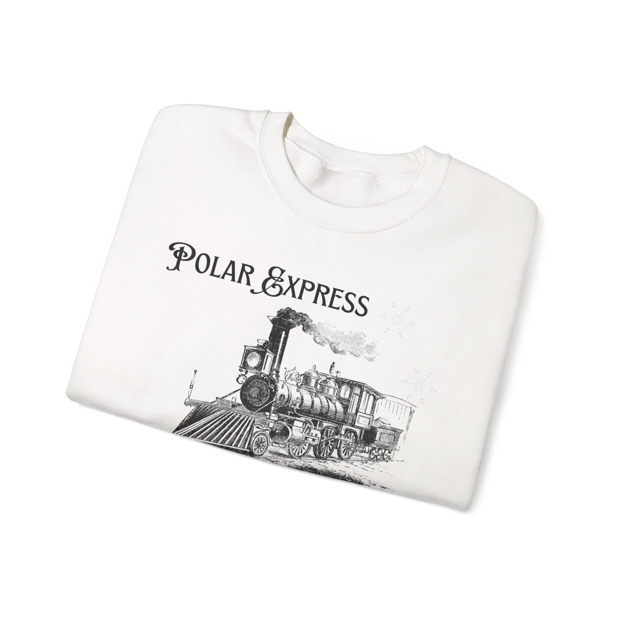 Polar Express Crewneck Sweatshirt – “All Aboard Admit One” Vintage Train Holiday Sweatshirt