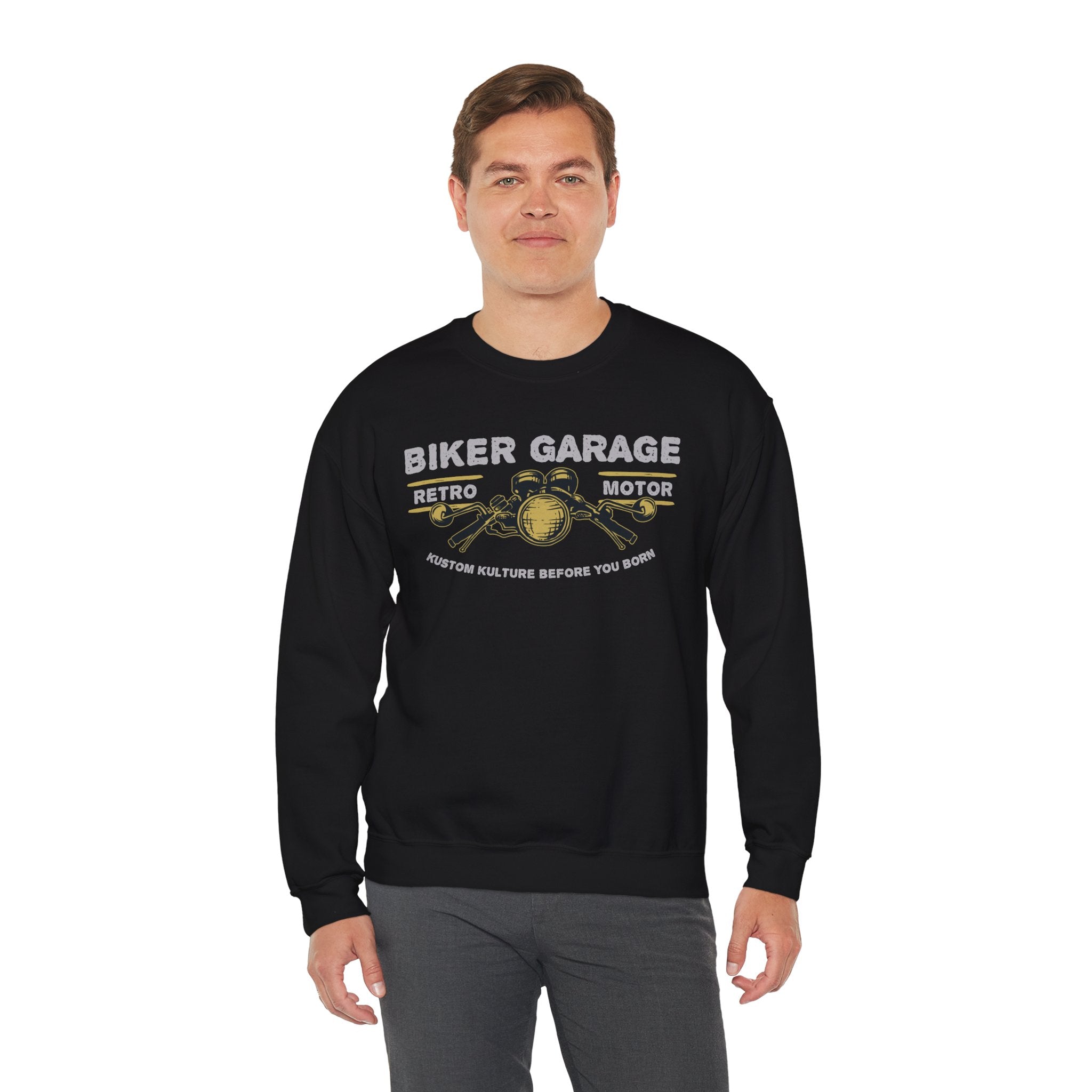 Vintage Biker Garage Sweatshirt | Retro Motor Crewneck
